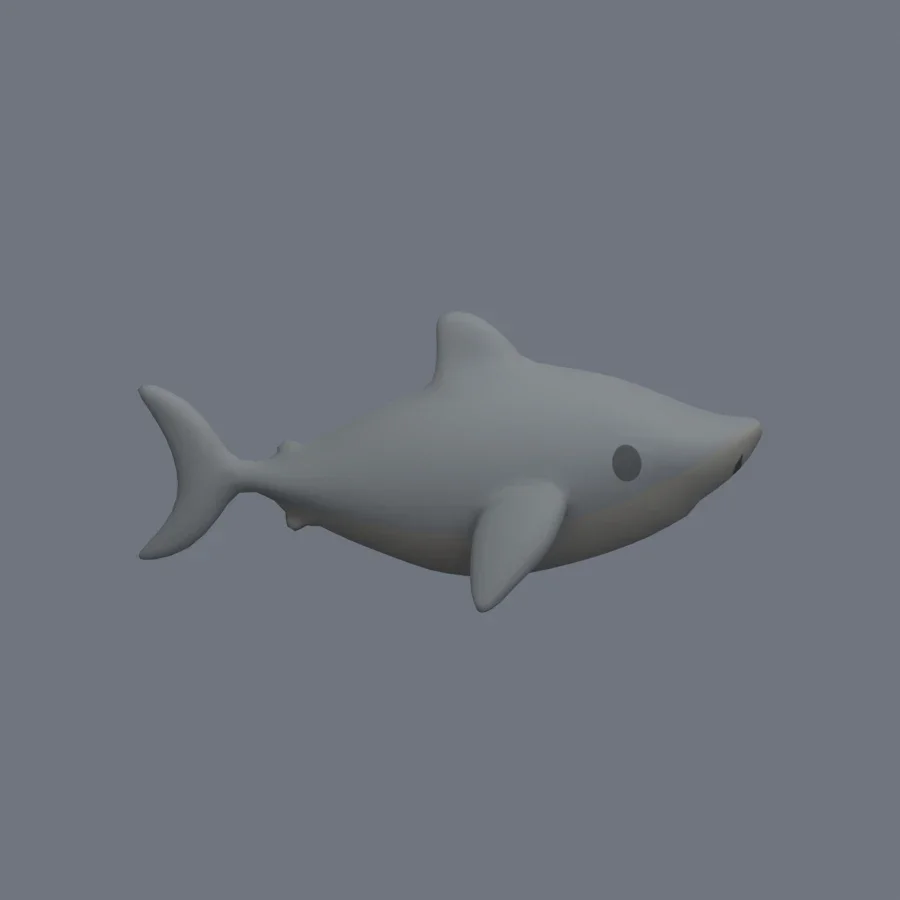 Stylized Animal Shark, 3D model preview 5