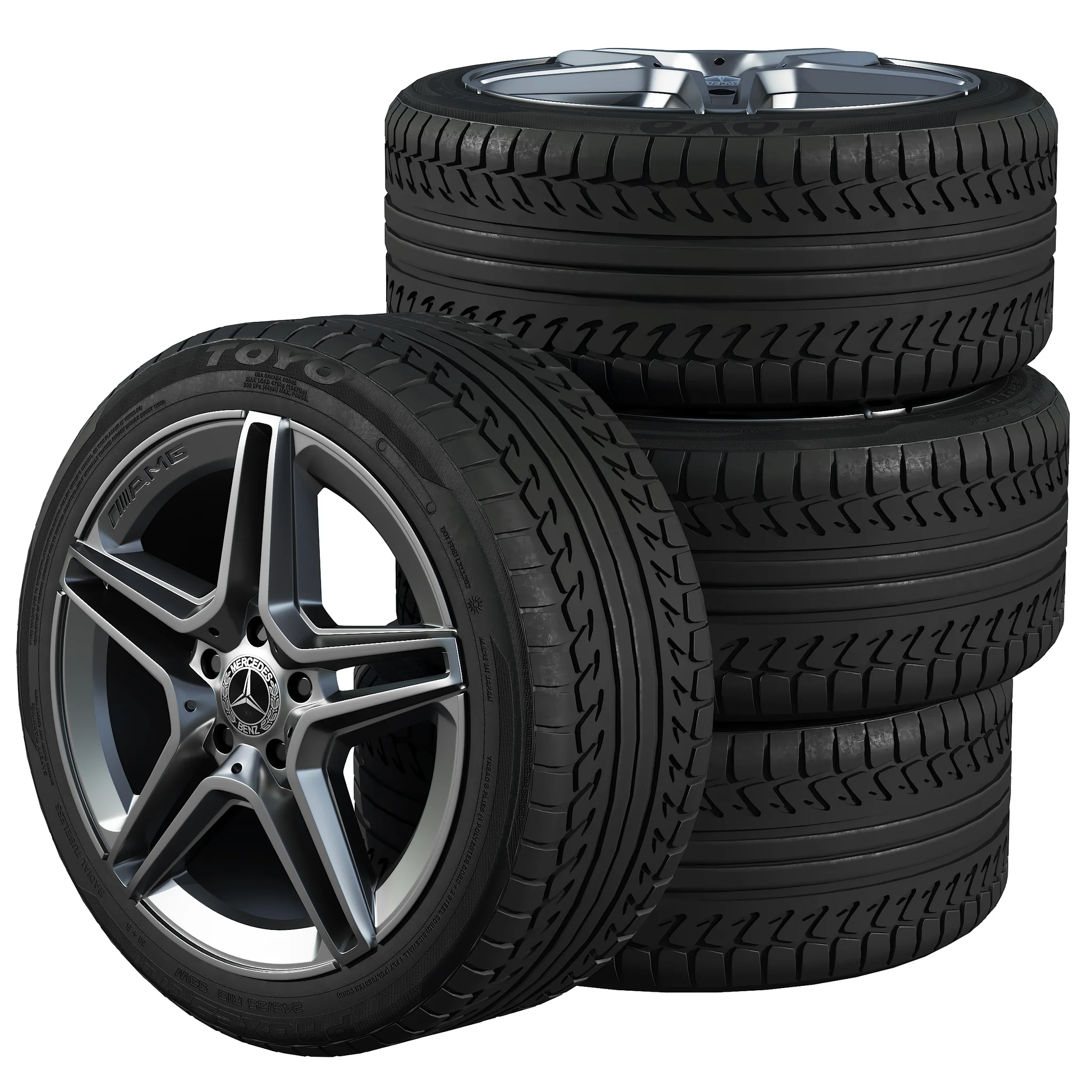 Mercedes Tires 3 — 3D model preview 2