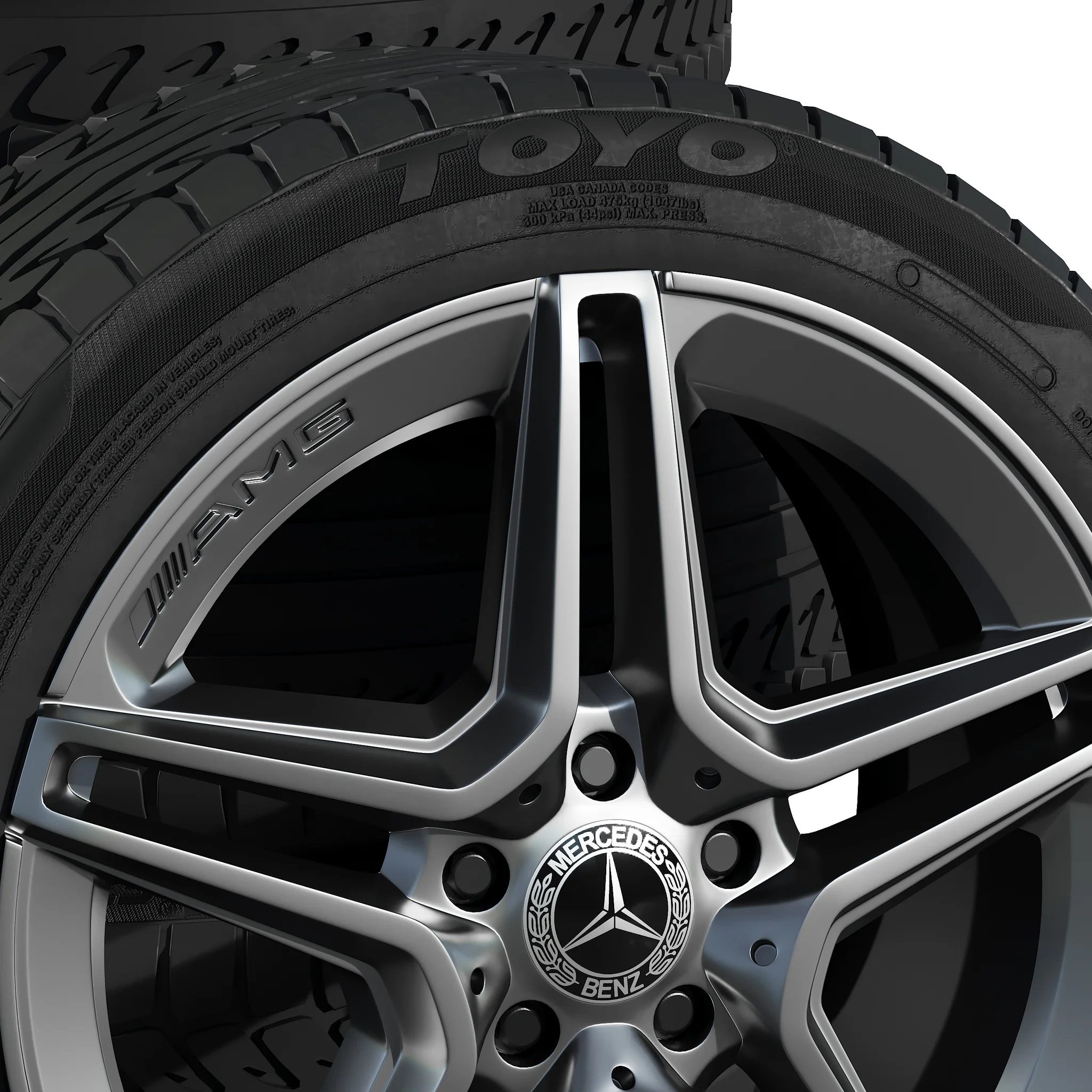 Mercedes Tires 3 — 3D model preview 4