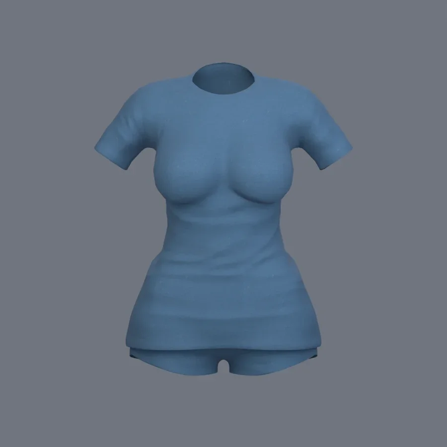 Korean Girl Sportswear, 3D model preview 1