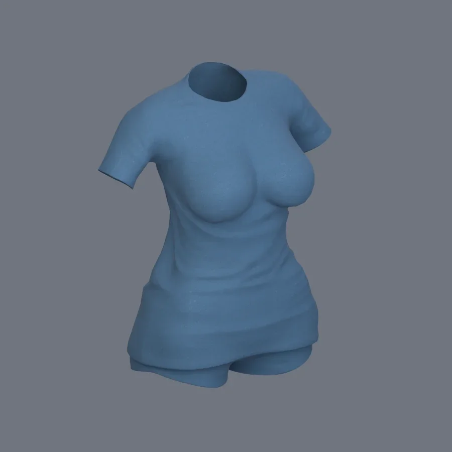 Korean Girl Sportswear, 3D model preview 2