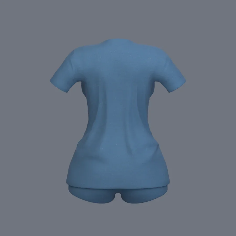 Korean Girl Sportswear, 3D model preview 4