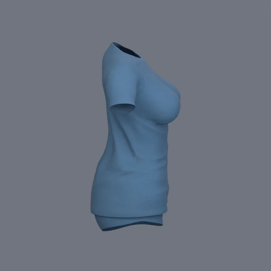 Korean Girl Sportswear, 3D model preview 5