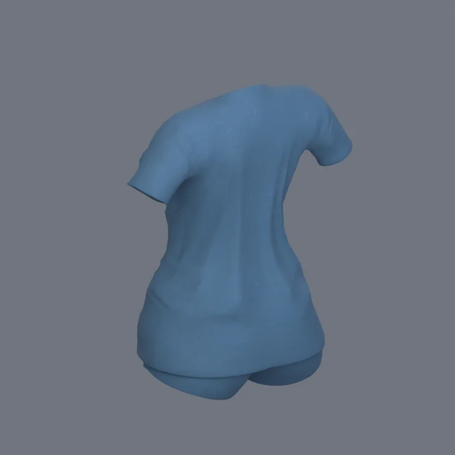 Korean Girl Sportswear, 3D model preview 6