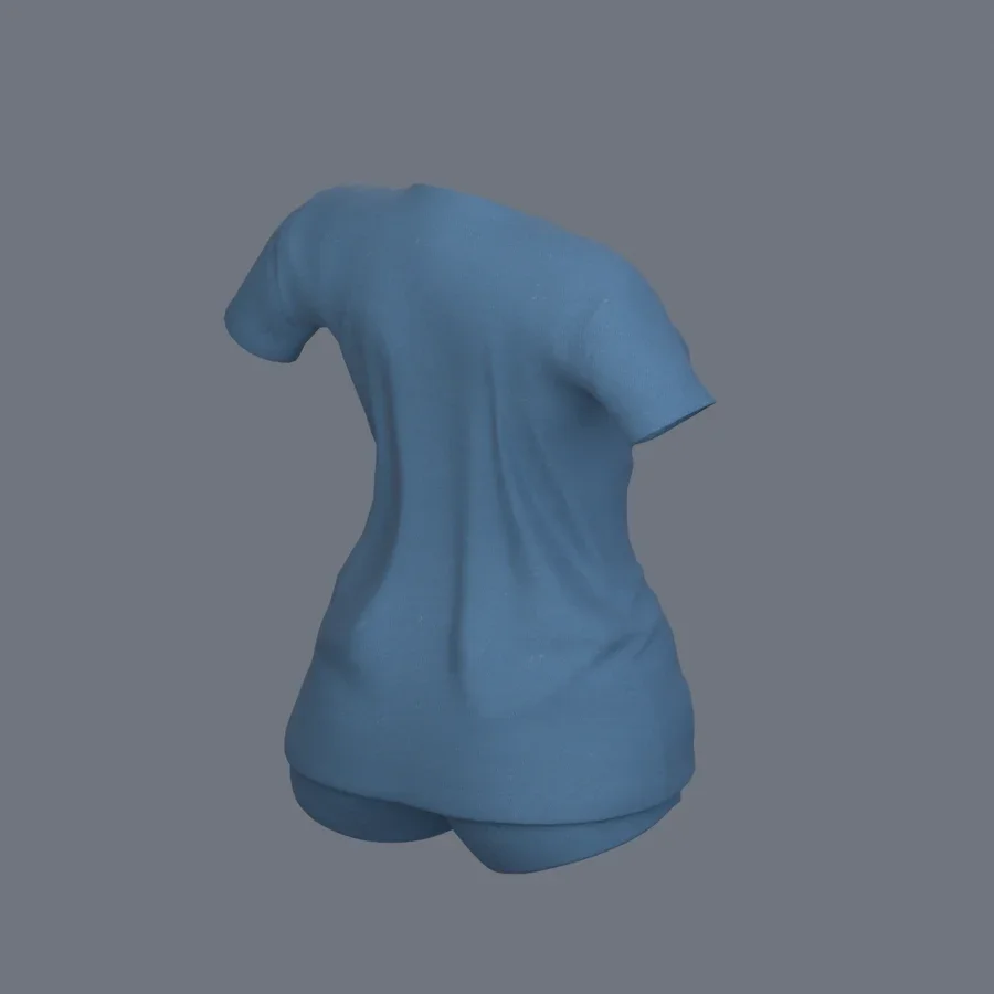 Korean Girl Sportswear, 3D model preview 7
