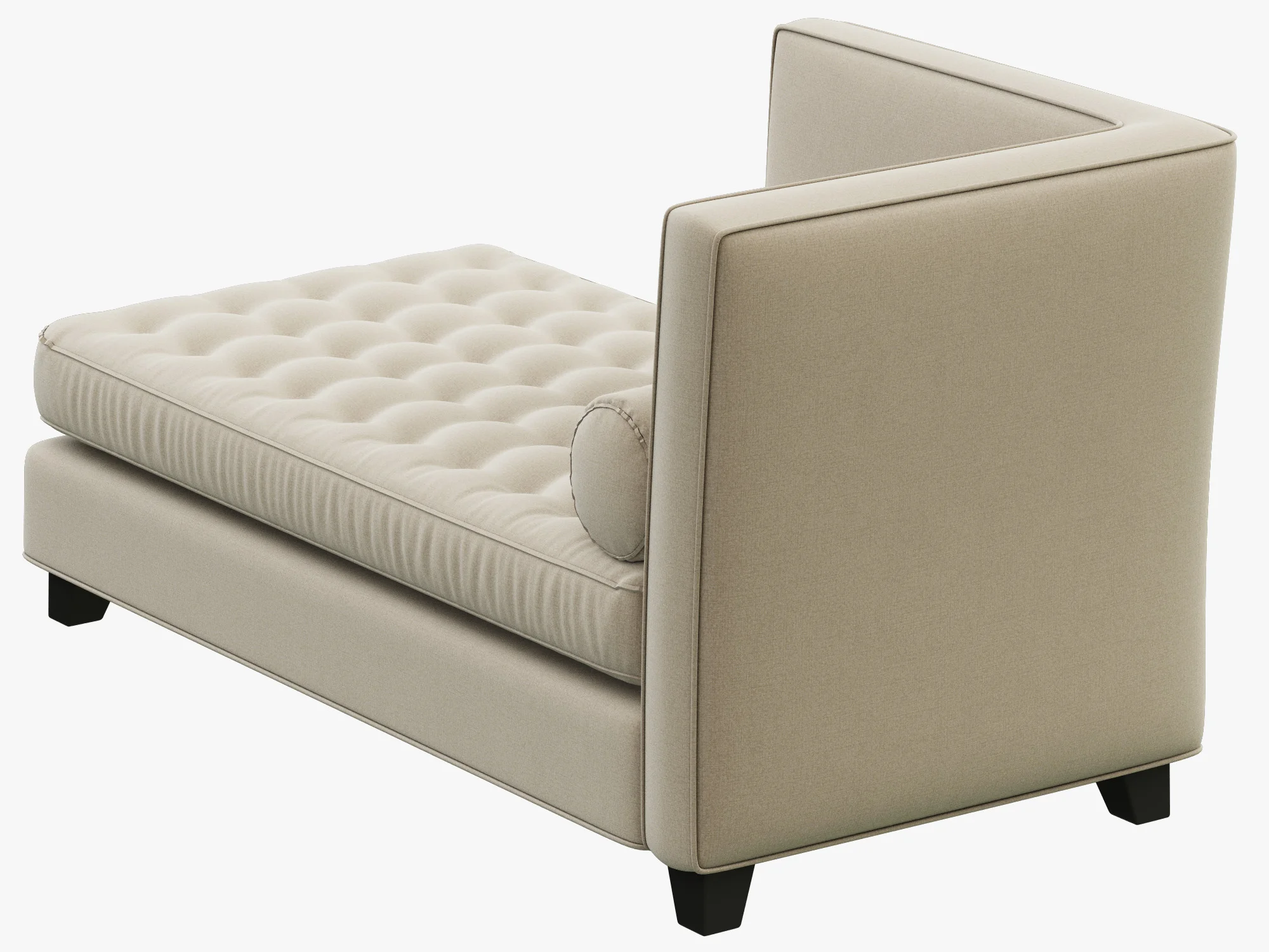 RH Teen Rylin Tufted Velvet Left Arm Chaise — 3D model preview 4