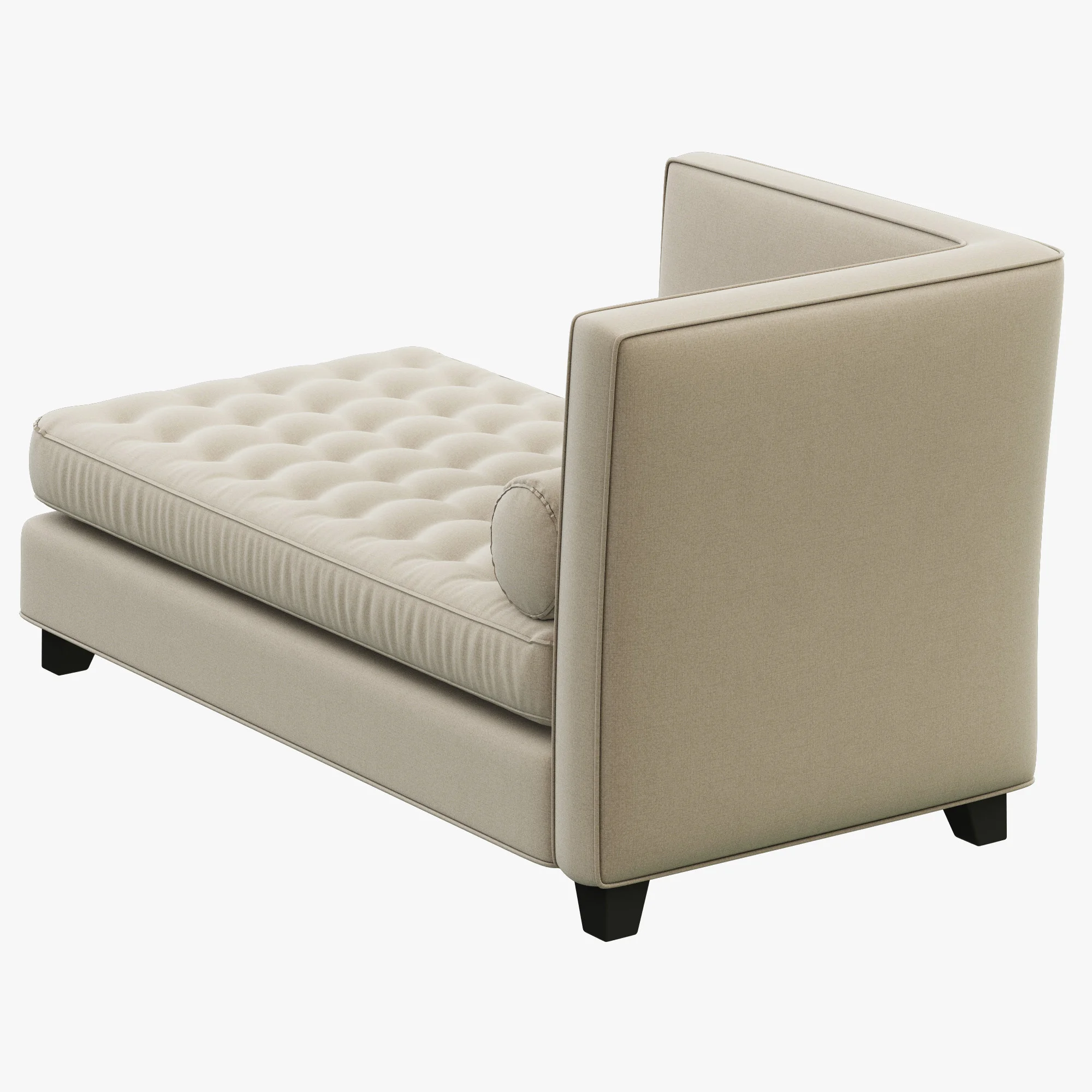 RH Teen Rylin Tufted Velvet Left Arm Chaise — 3D model preview 5