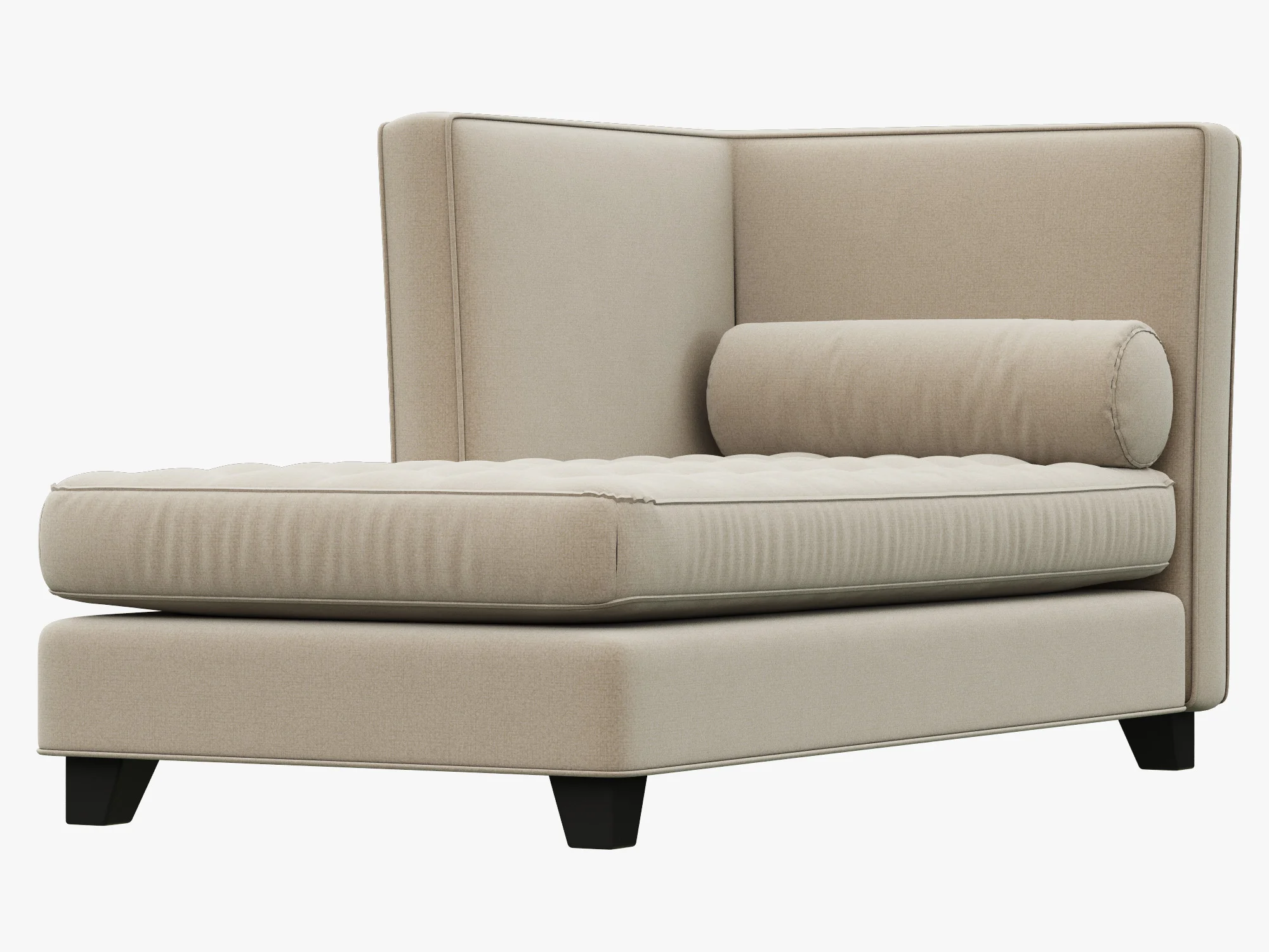 RH Teen Rylin Tufted Velvet Left Arm Chaise — 3D model preview 6