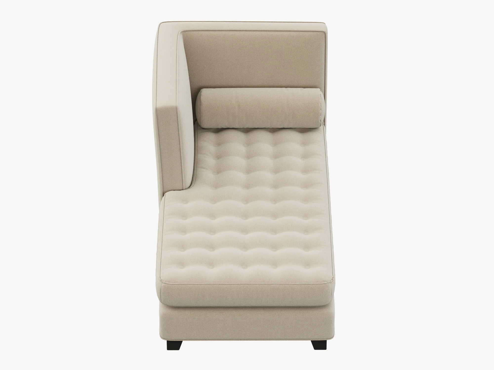 RH Teen Rylin Tufted Velvet Left Arm Chaise — 3D model preview 7