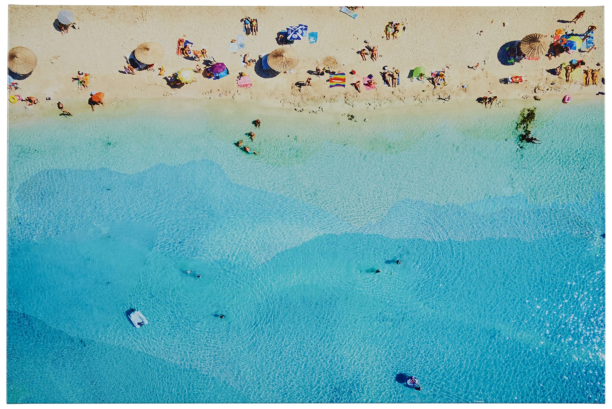 Aerial Mediterranean Beach Canvas Wall Art