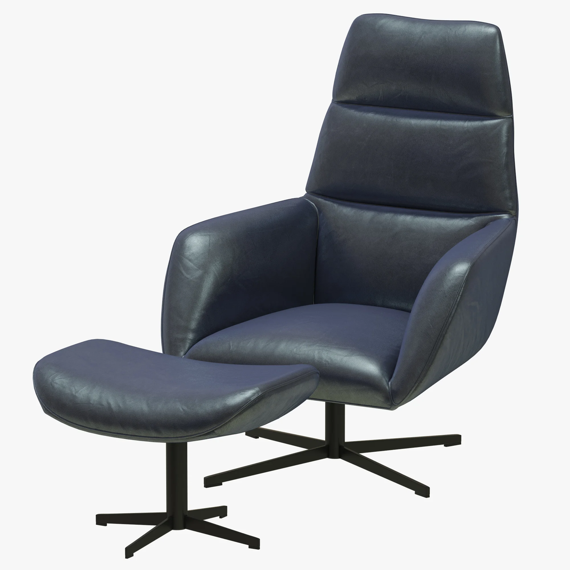 Eichholtz Swivel Chair & Ottoman Nautilus