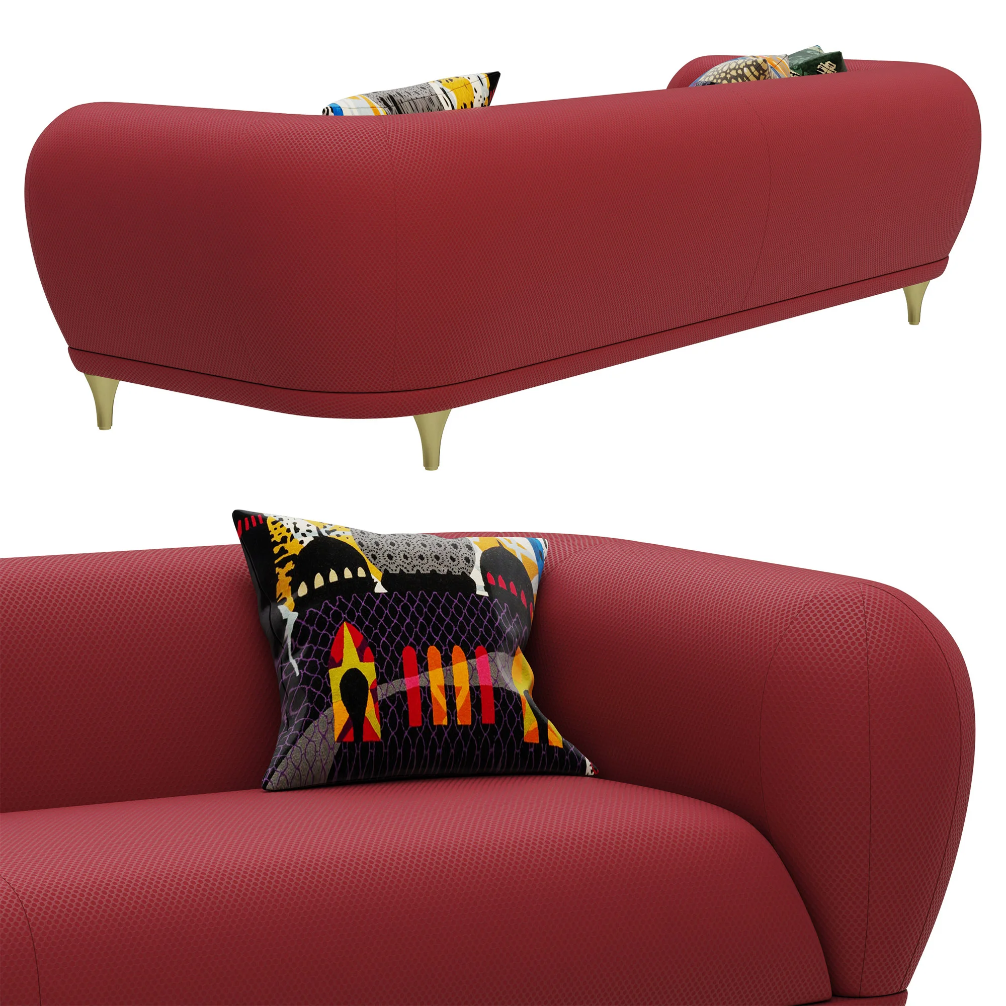 Roche Bobois MONTGOLFIERE Large 4 Seat Sofa — 3D model preview 5