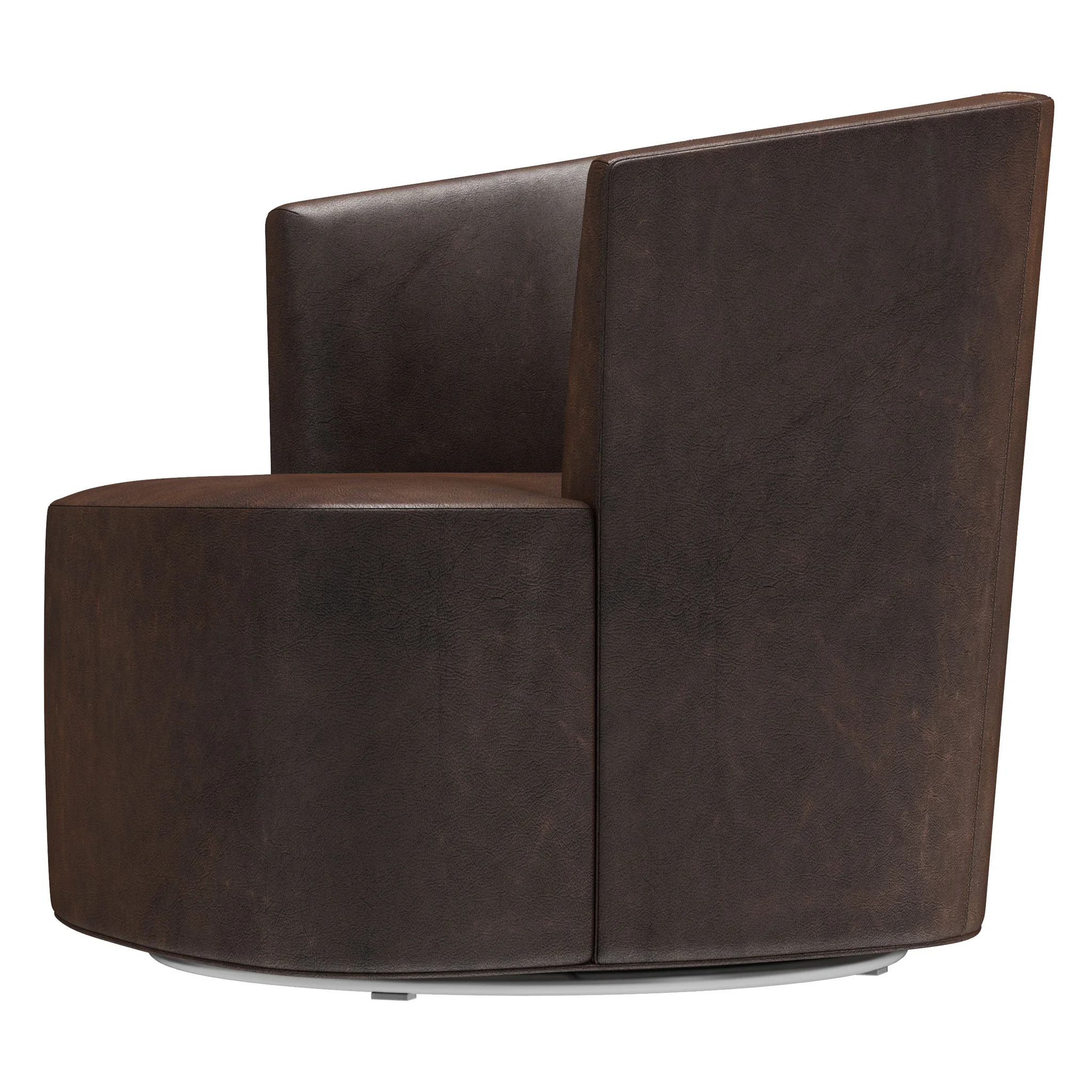 Restoration Hardware Arden Leather Swivel Chair — 3D model preview 2