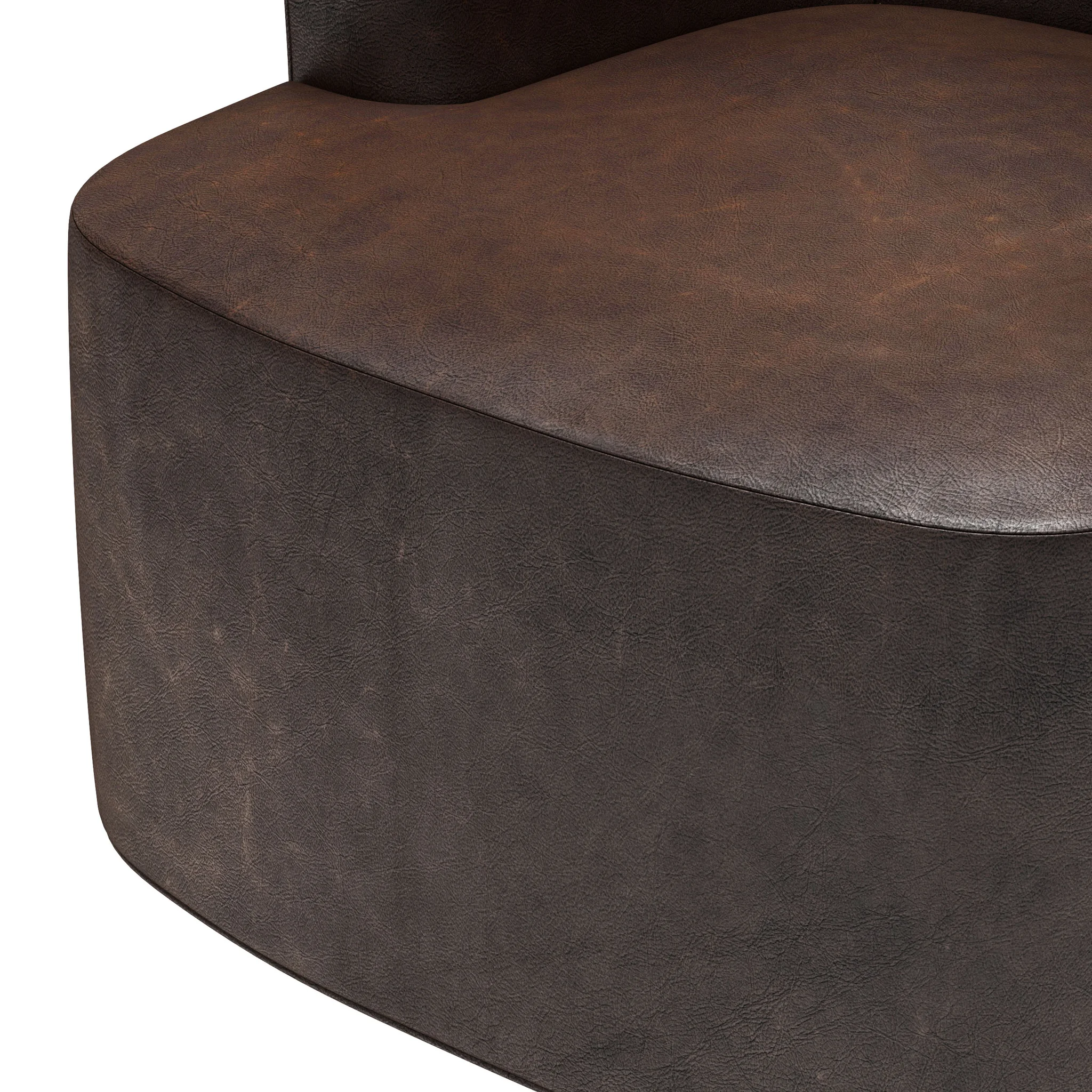 Restoration Hardware Arden Leather Swivel Chair — 3D model preview 5