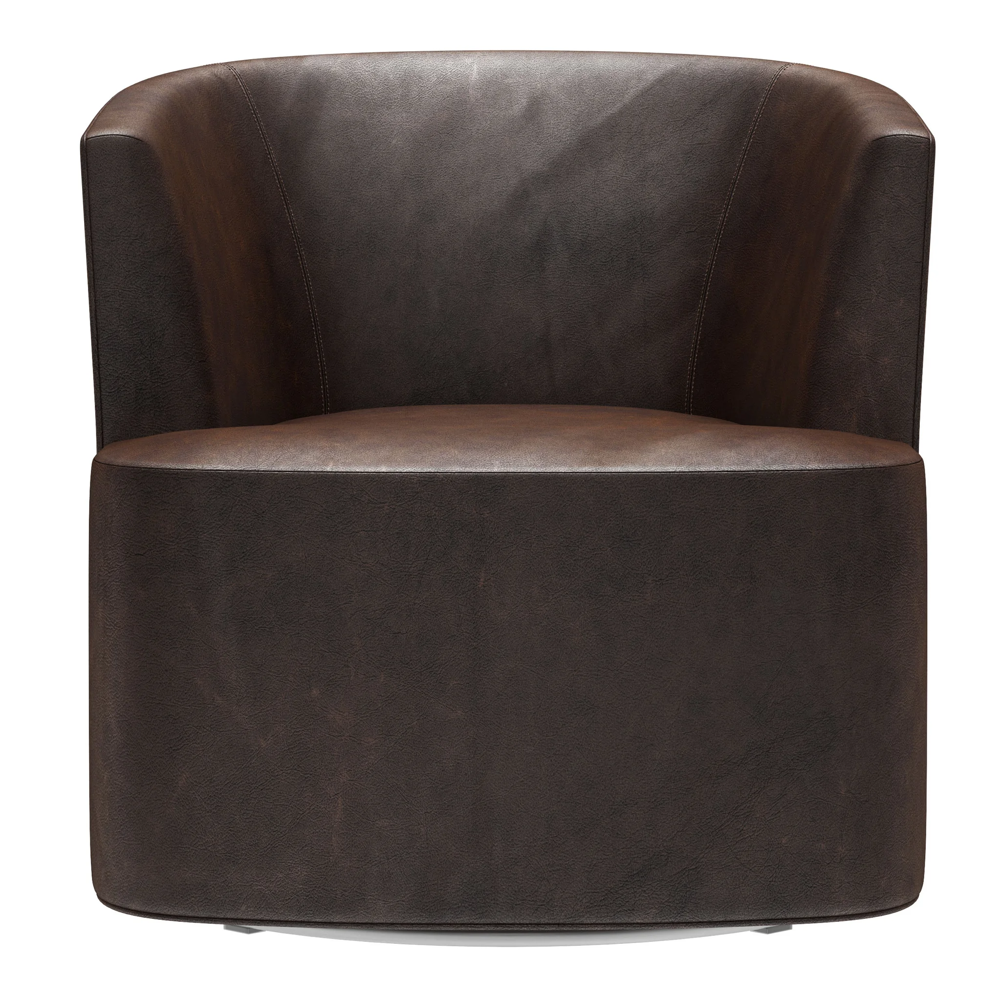 Restoration Hardware Arden Leather Swivel Chair — 3D model preview 6