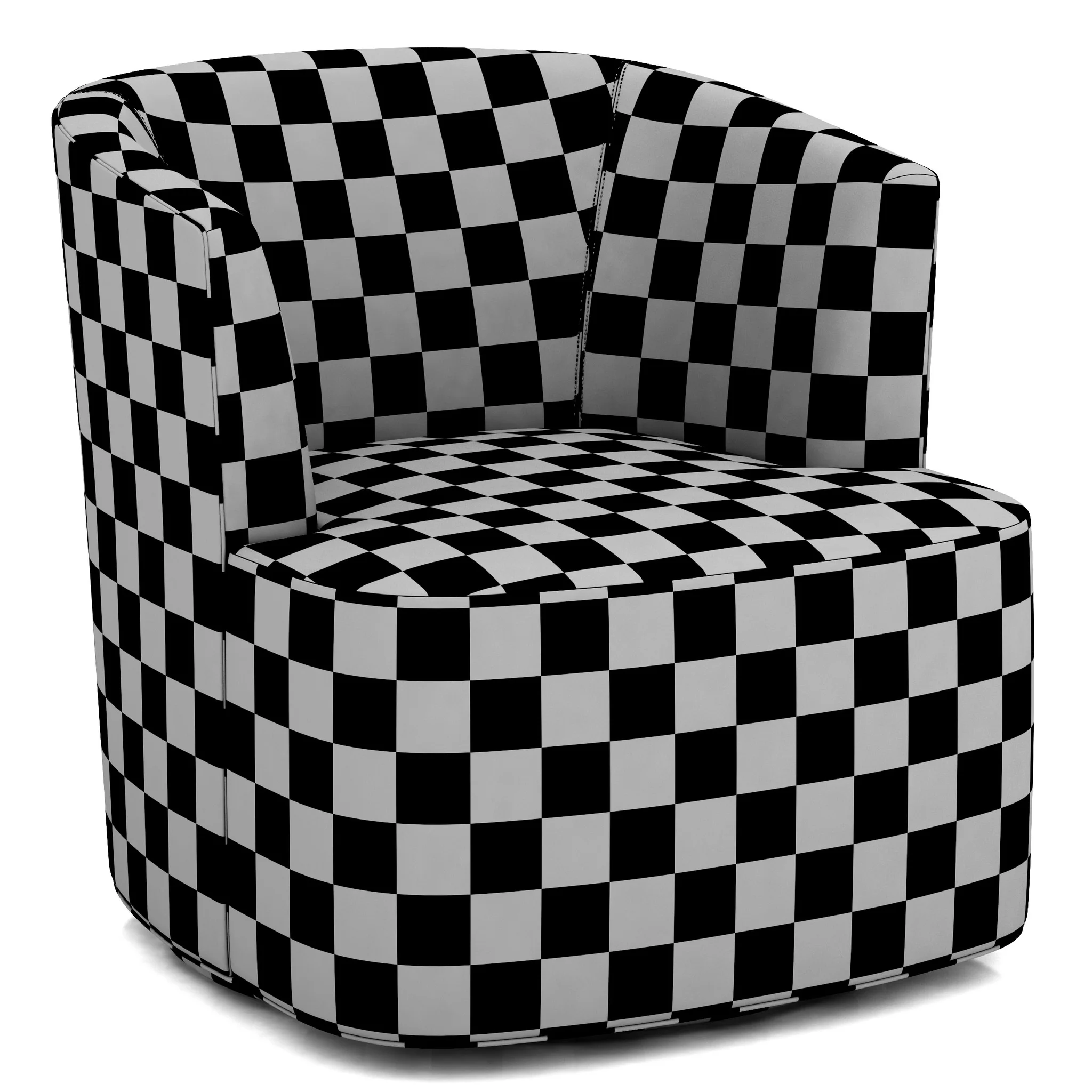 Restoration Hardware Arden Leather Swivel Chair — 3D model preview 9