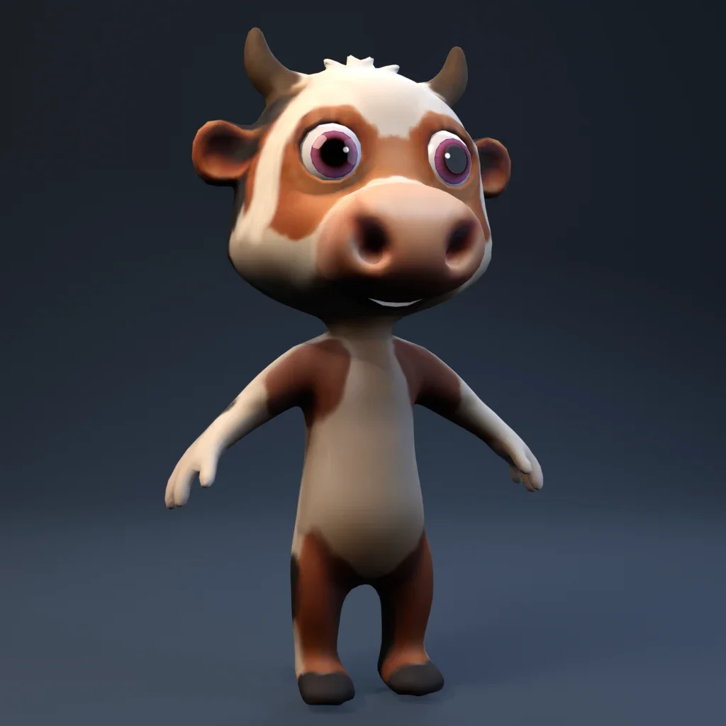 Anthro Cow Rigged