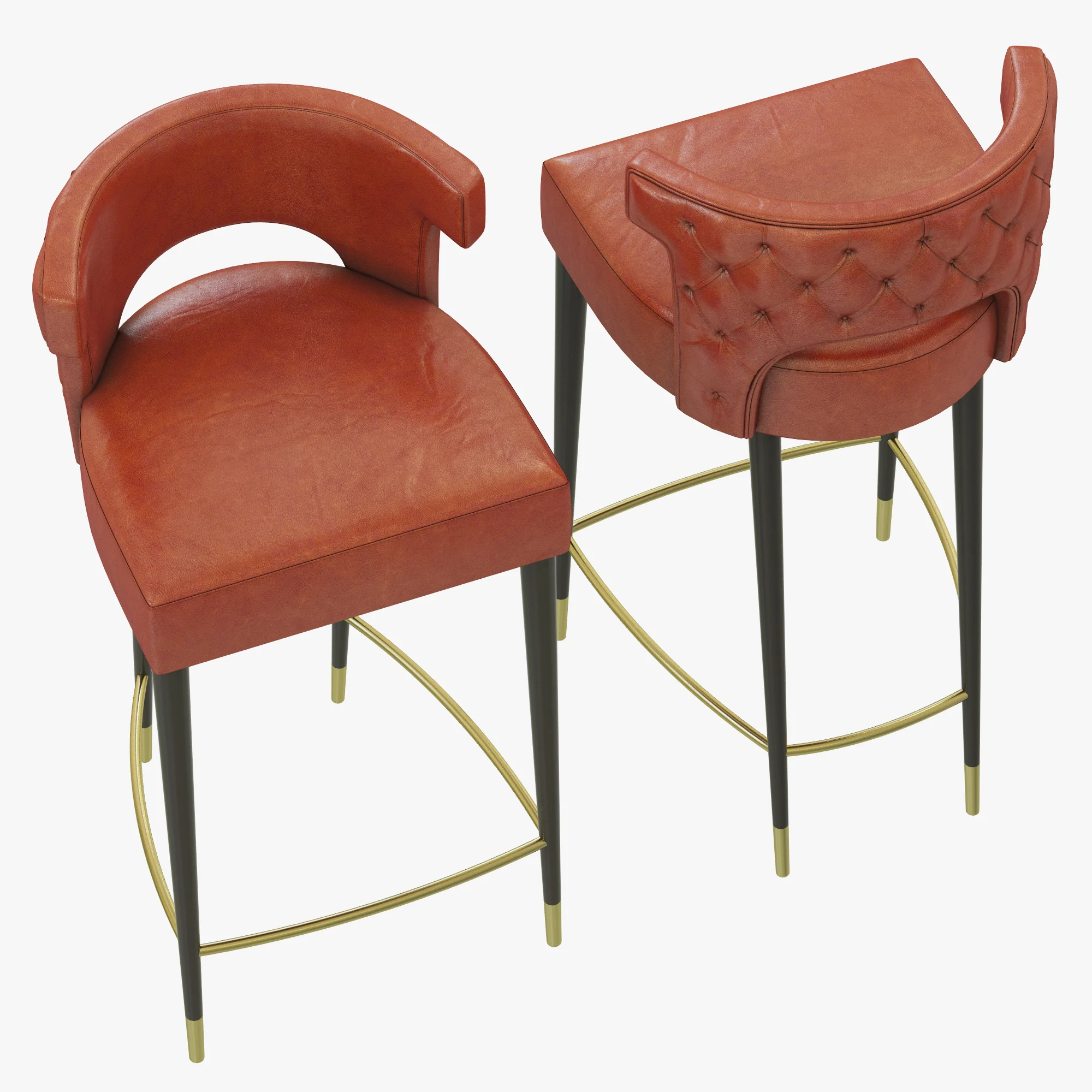 Brabbu Kansas Counter Stool — 3D model preview 4