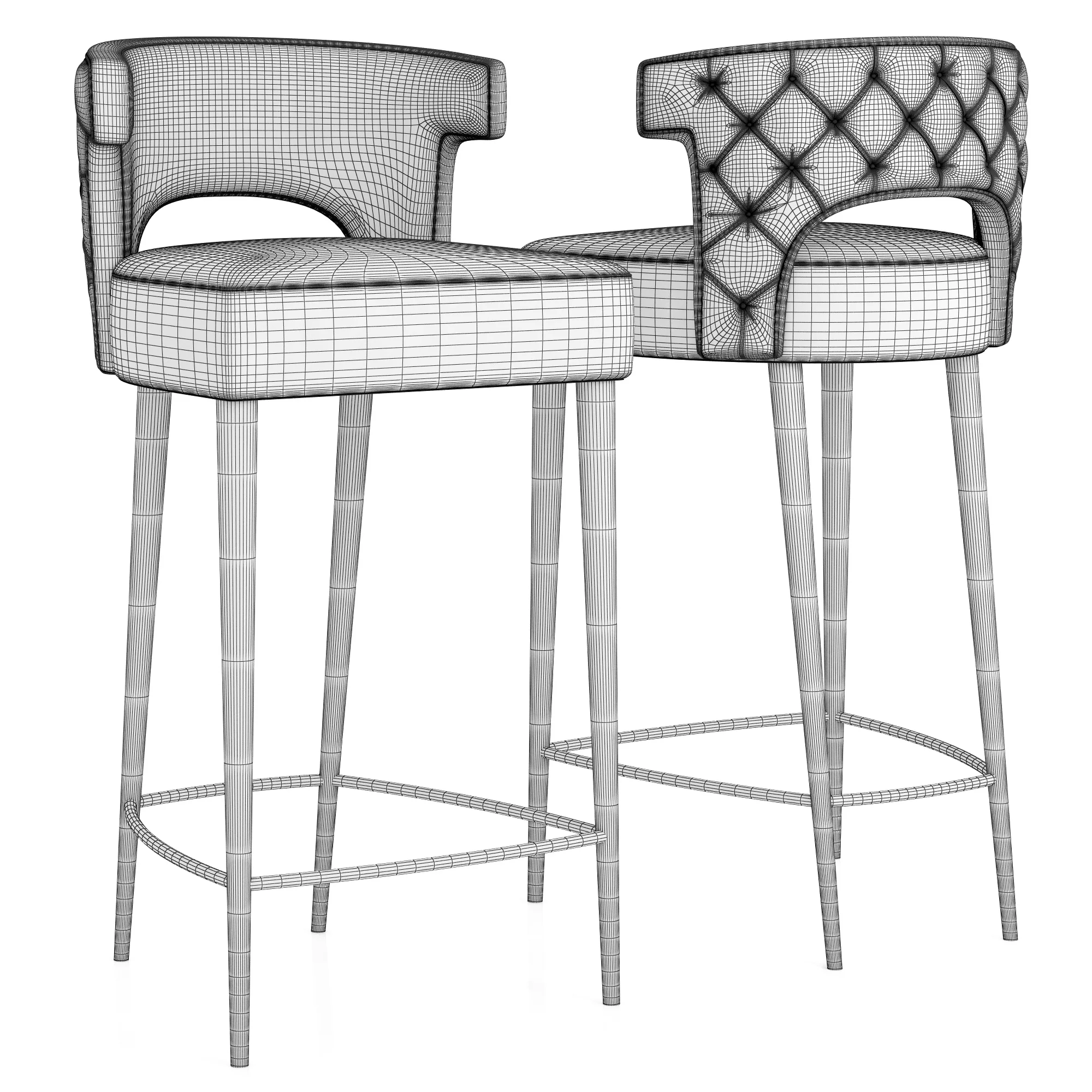 Brabbu Kansas Counter Stool — 3D model preview 7