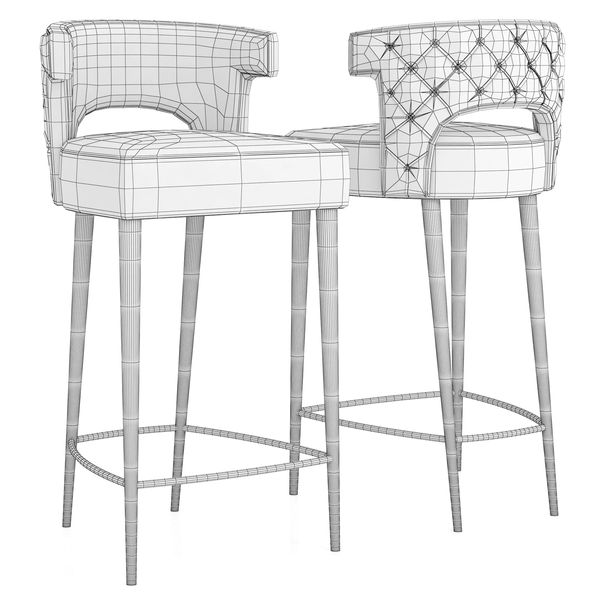 Brabbu Kansas Counter Stool — 3D model preview 8