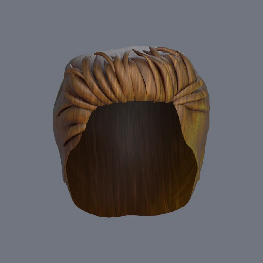 Male Hairstyle 05, 3D model preview 1