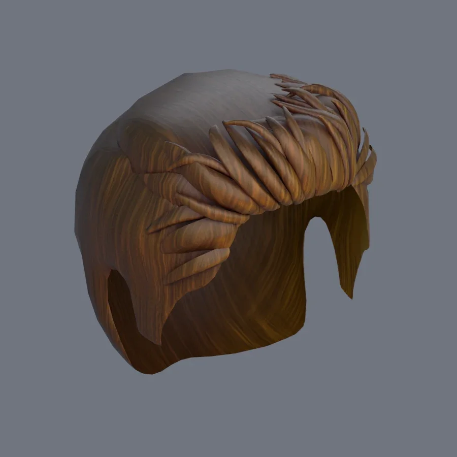 Male Hairstyle 05, 3D model preview 2