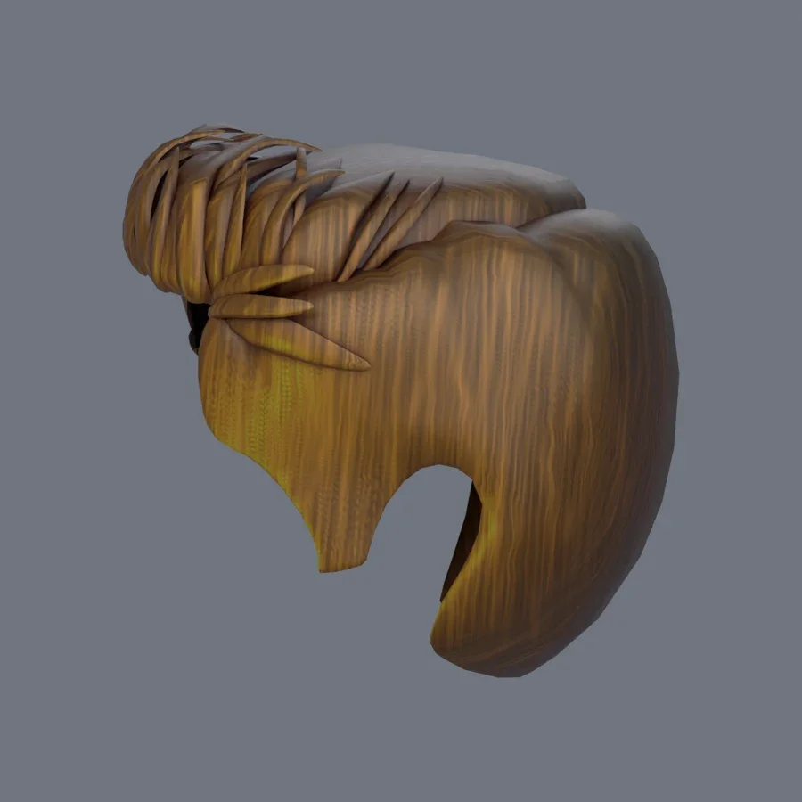 Male Hairstyle 05, 3D model preview 3