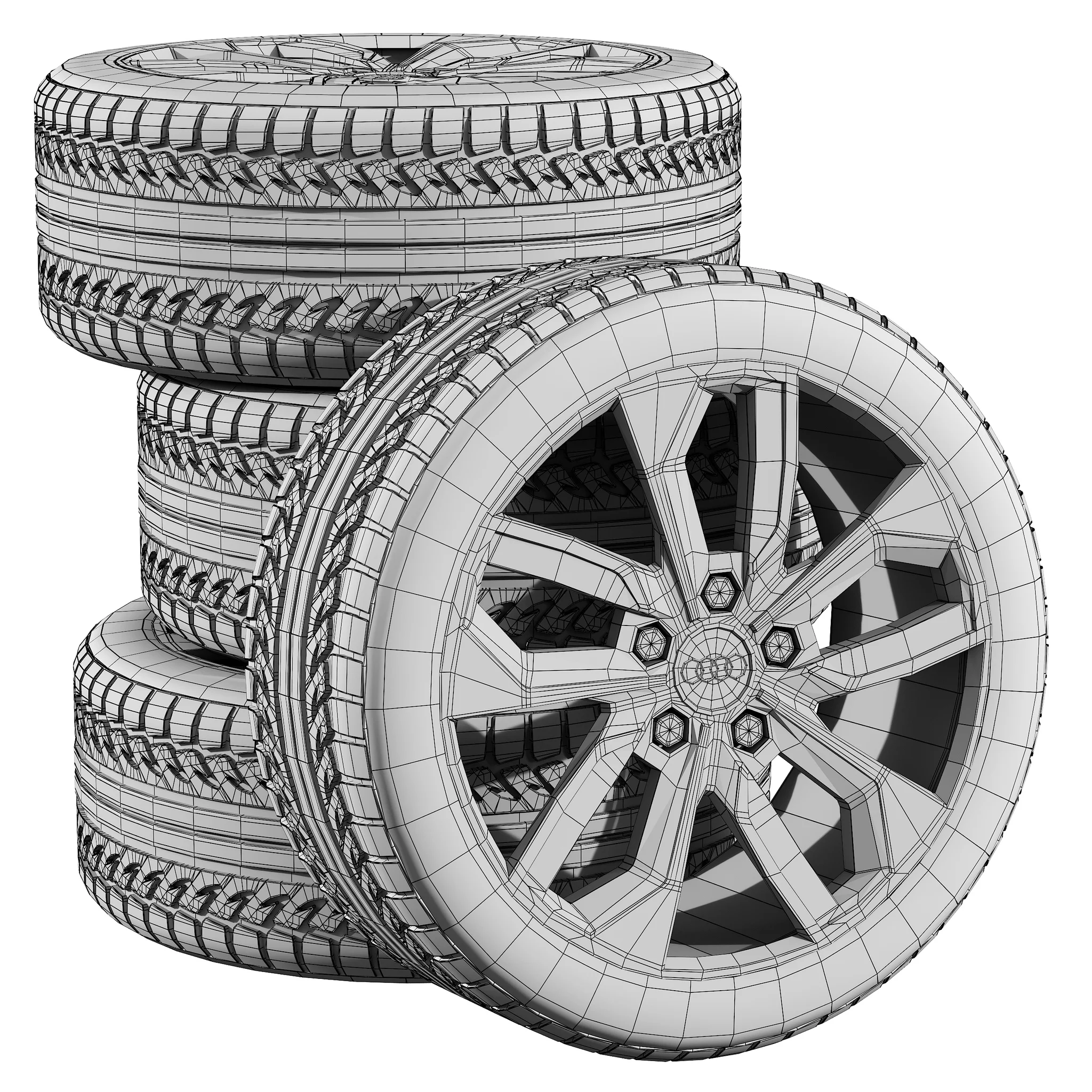 Audi Tires 4 — 3D model preview 4