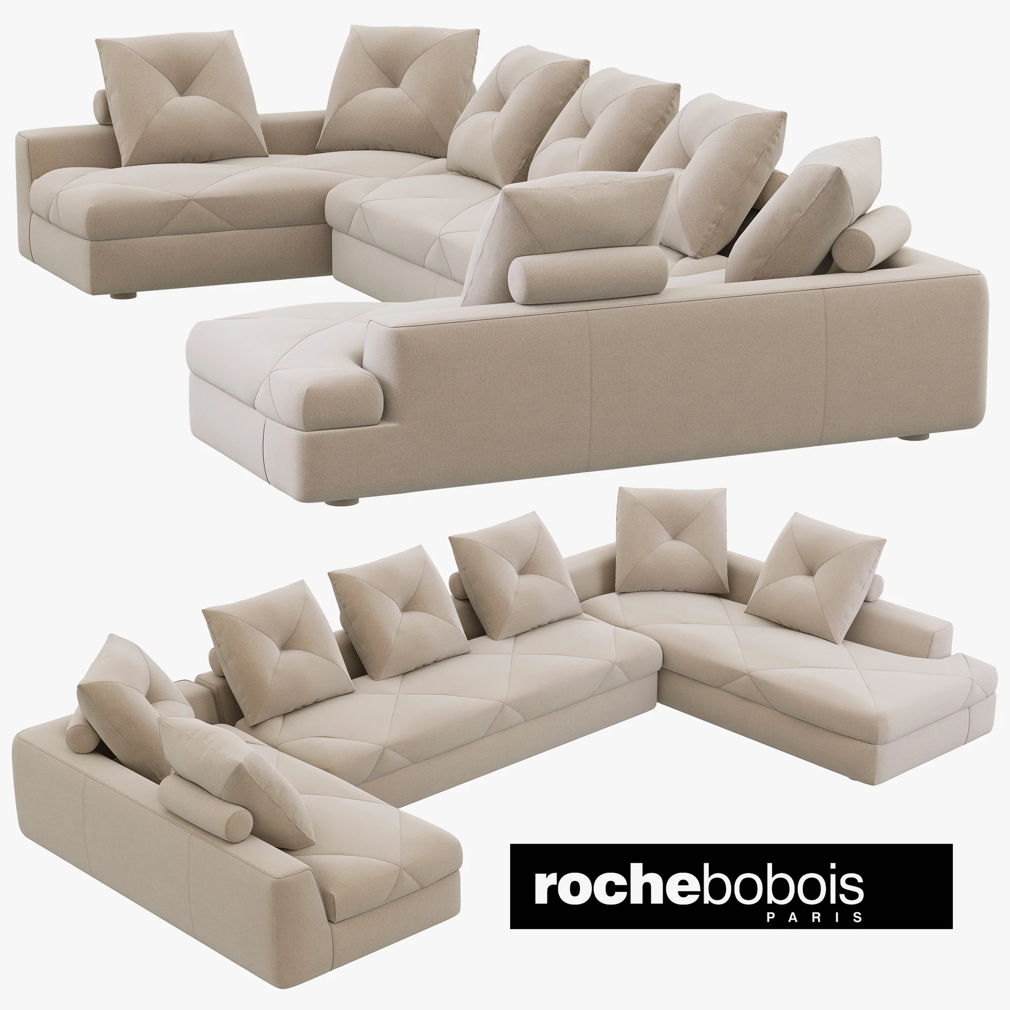 Roche Bobois PREFACE Modular Sofa — 3D model preview 2