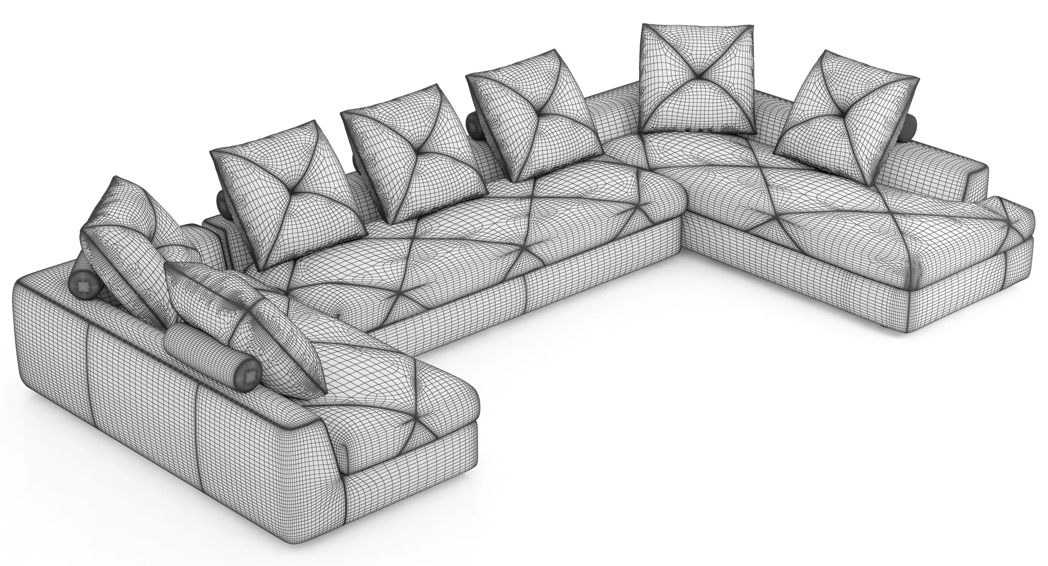 Roche Bobois PREFACE Modular Sofa — 3D model preview 8