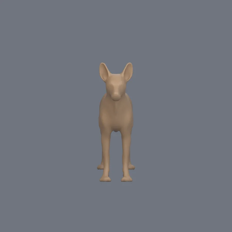 Dog Basemesh 08, 3D model preview 1
