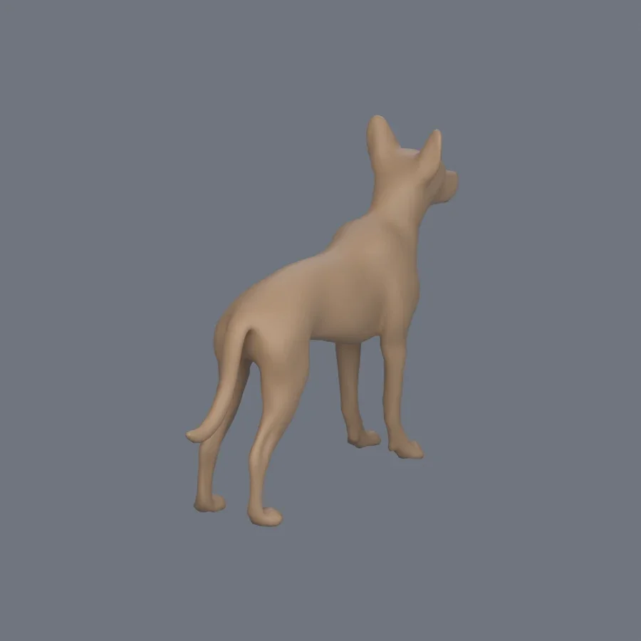 Dog Basemesh 08, 3D model preview 7