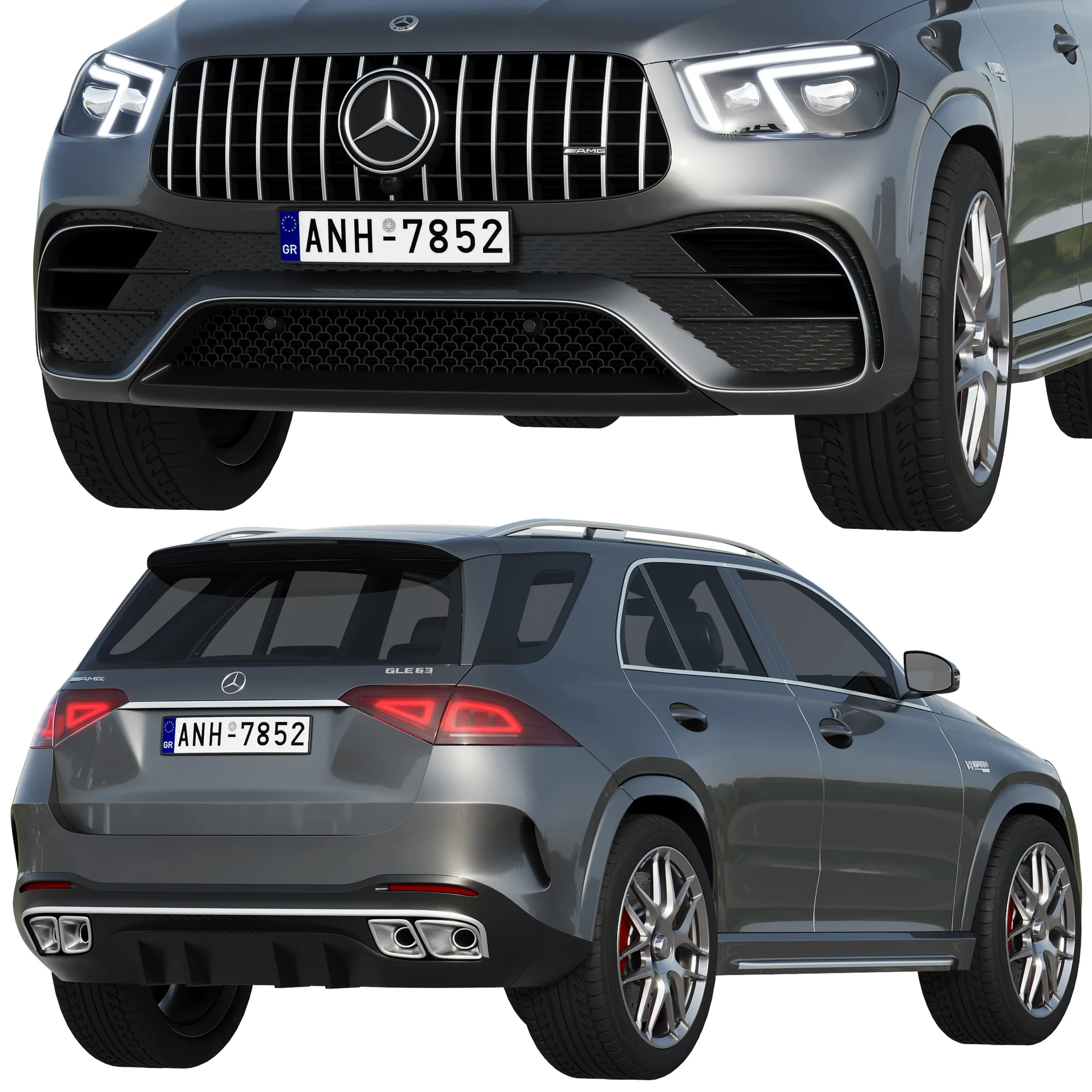 Mercedes Benz GLE 63, 3D model preview 3