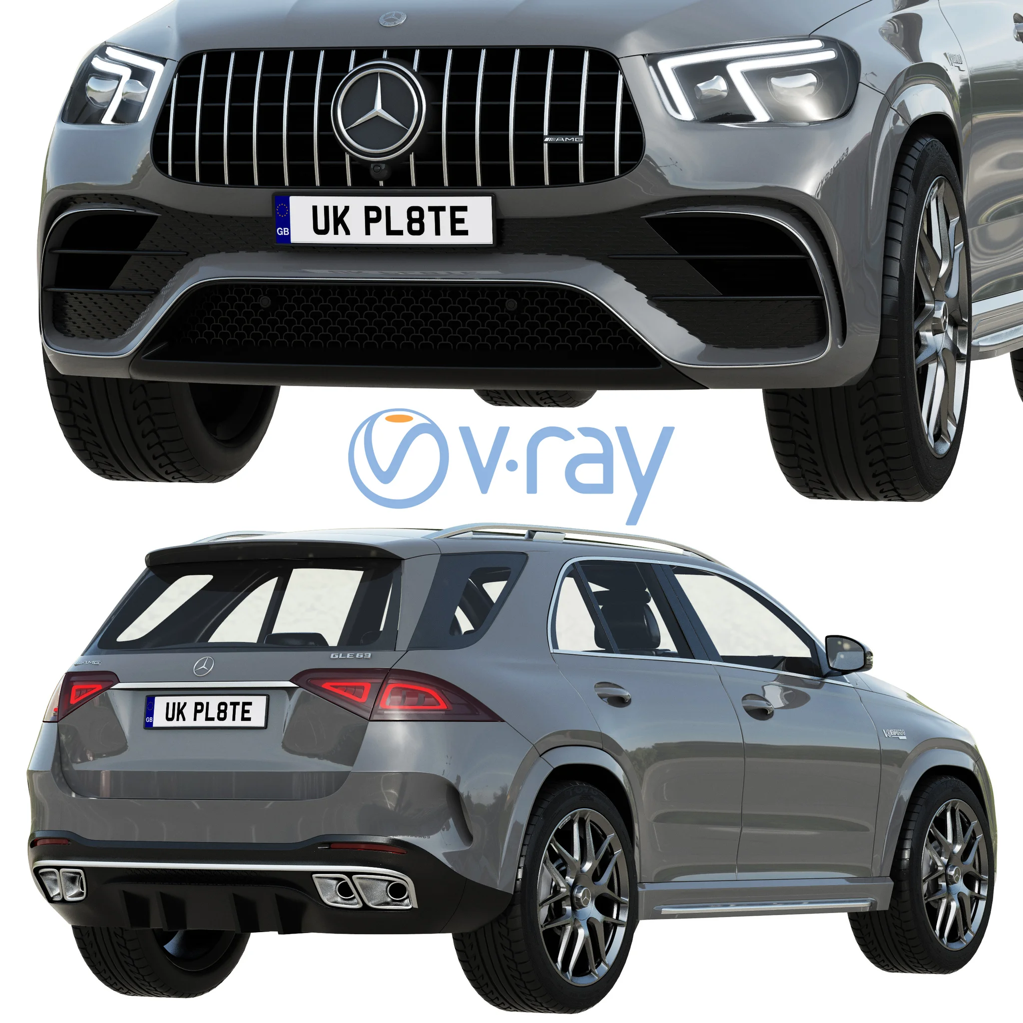 Mercedes Benz GLE 63, 3D model preview 5