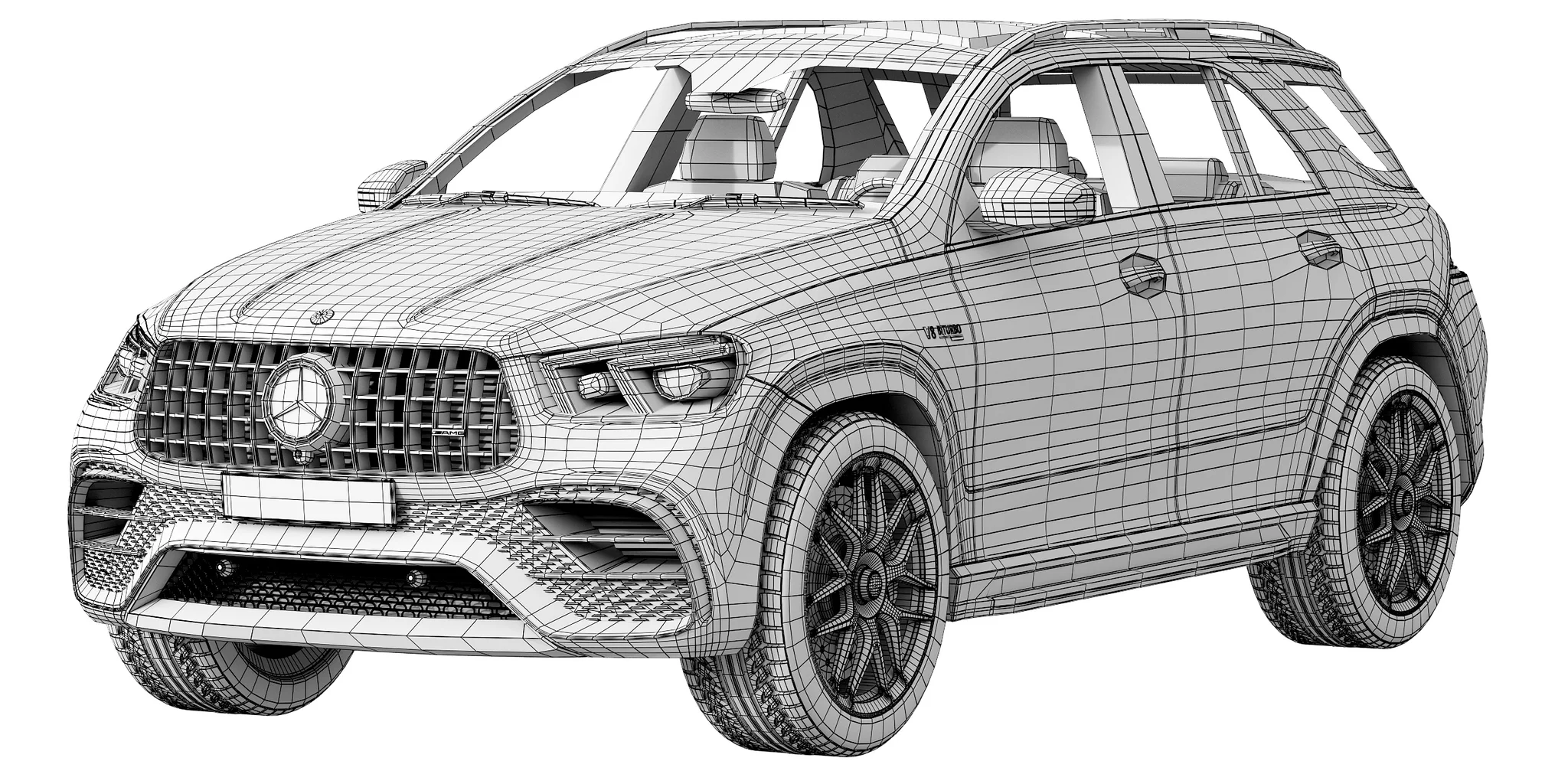 Mercedes Benz GLE 63, 3D model preview 12