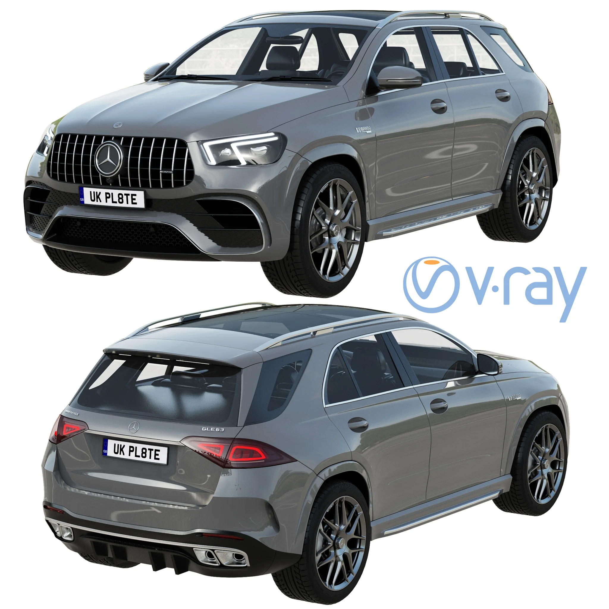 Mercedes Benz GLE 63, 3D model preview 14
