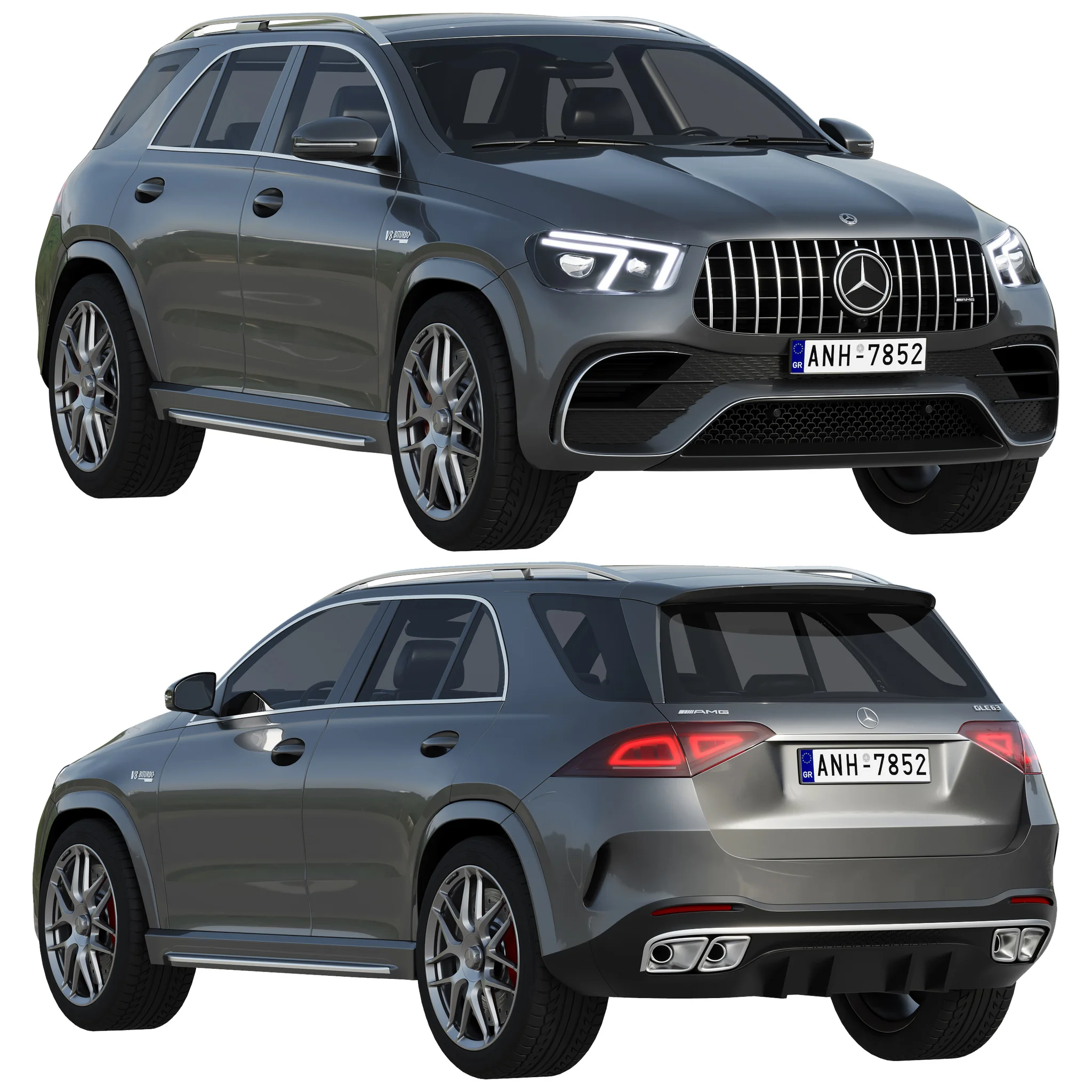 Mercedes Benz GLE 63, 3D model preview 16