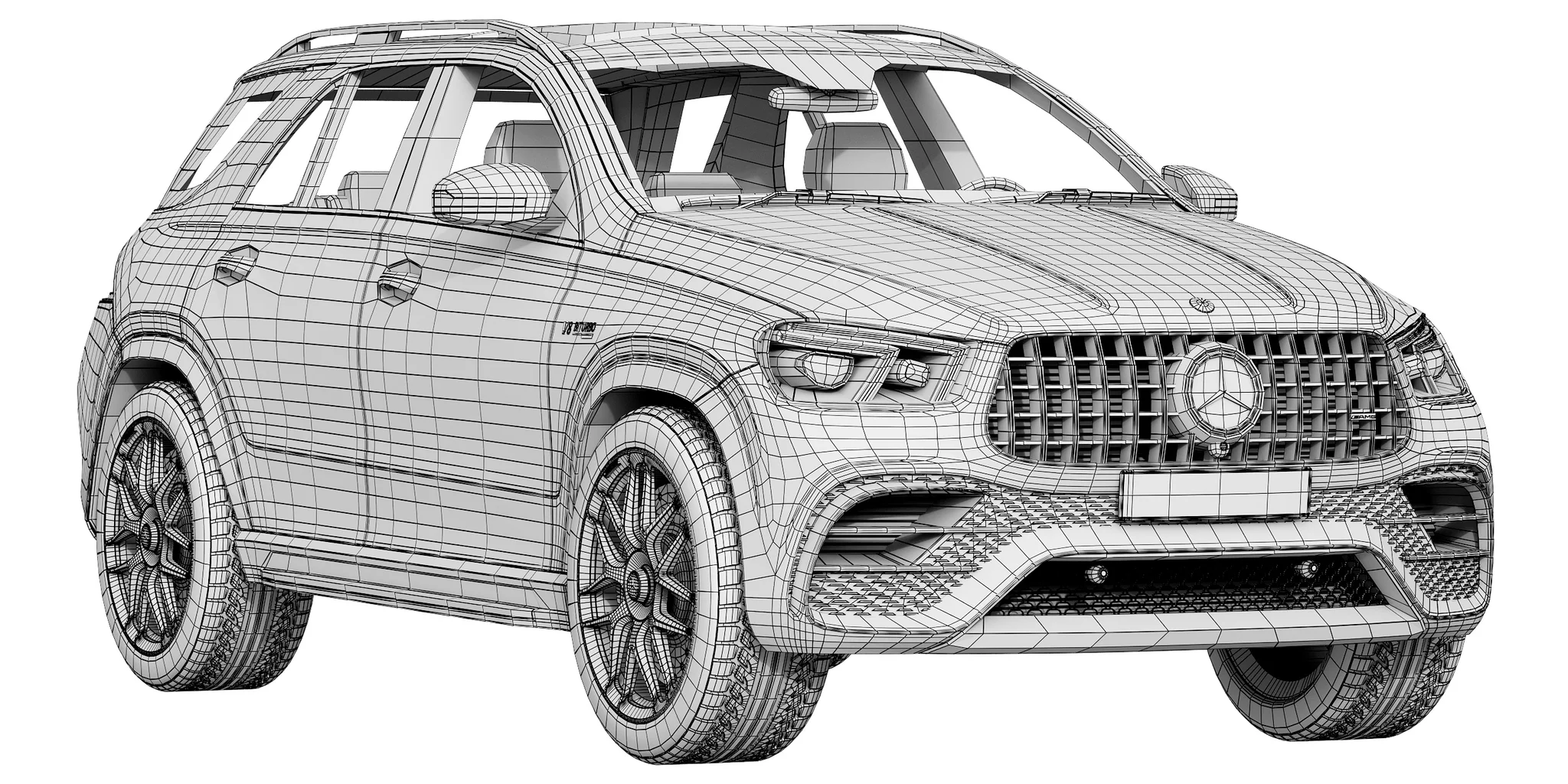 Mercedes Benz GLE 63, 3D model preview 17