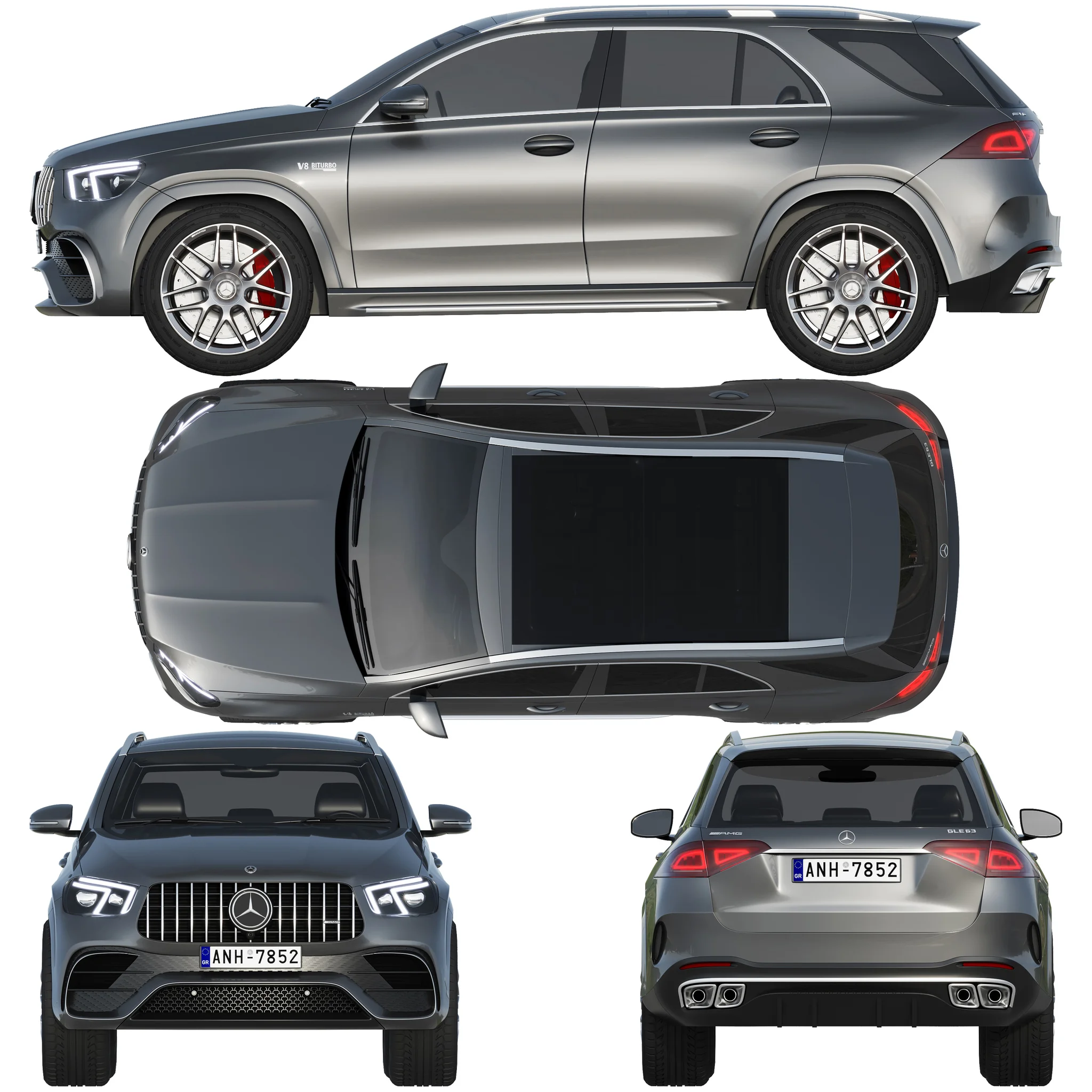 Mercedes Benz GLE 63, 3D model preview 27