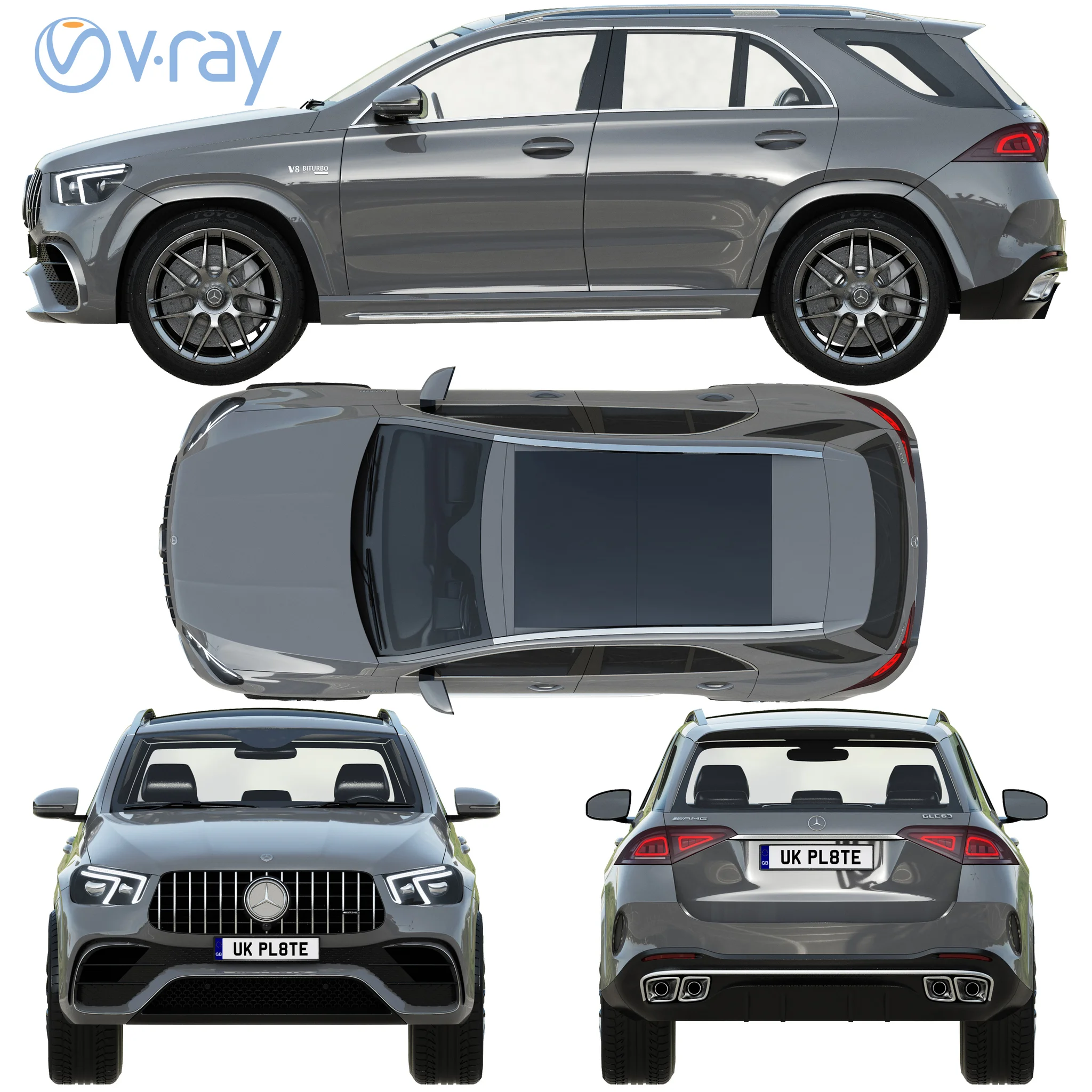 Mercedes Benz GLE 63, 3D model preview 29