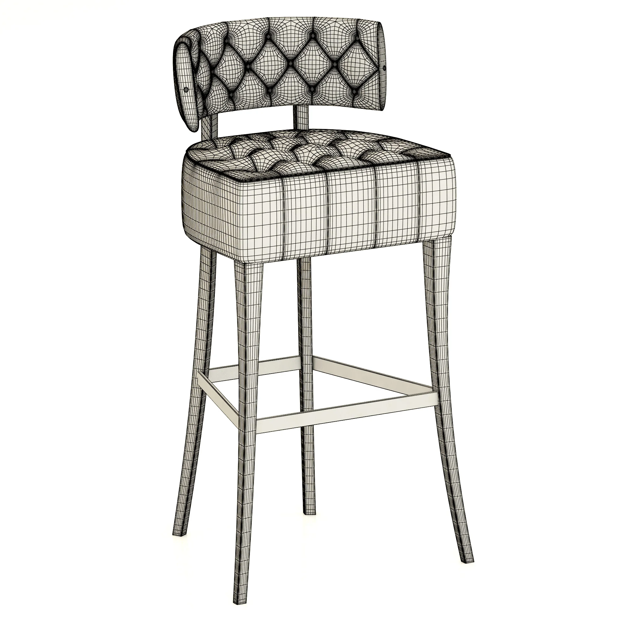 Brabbu ZULU Bar Chair — 3D model preview 3