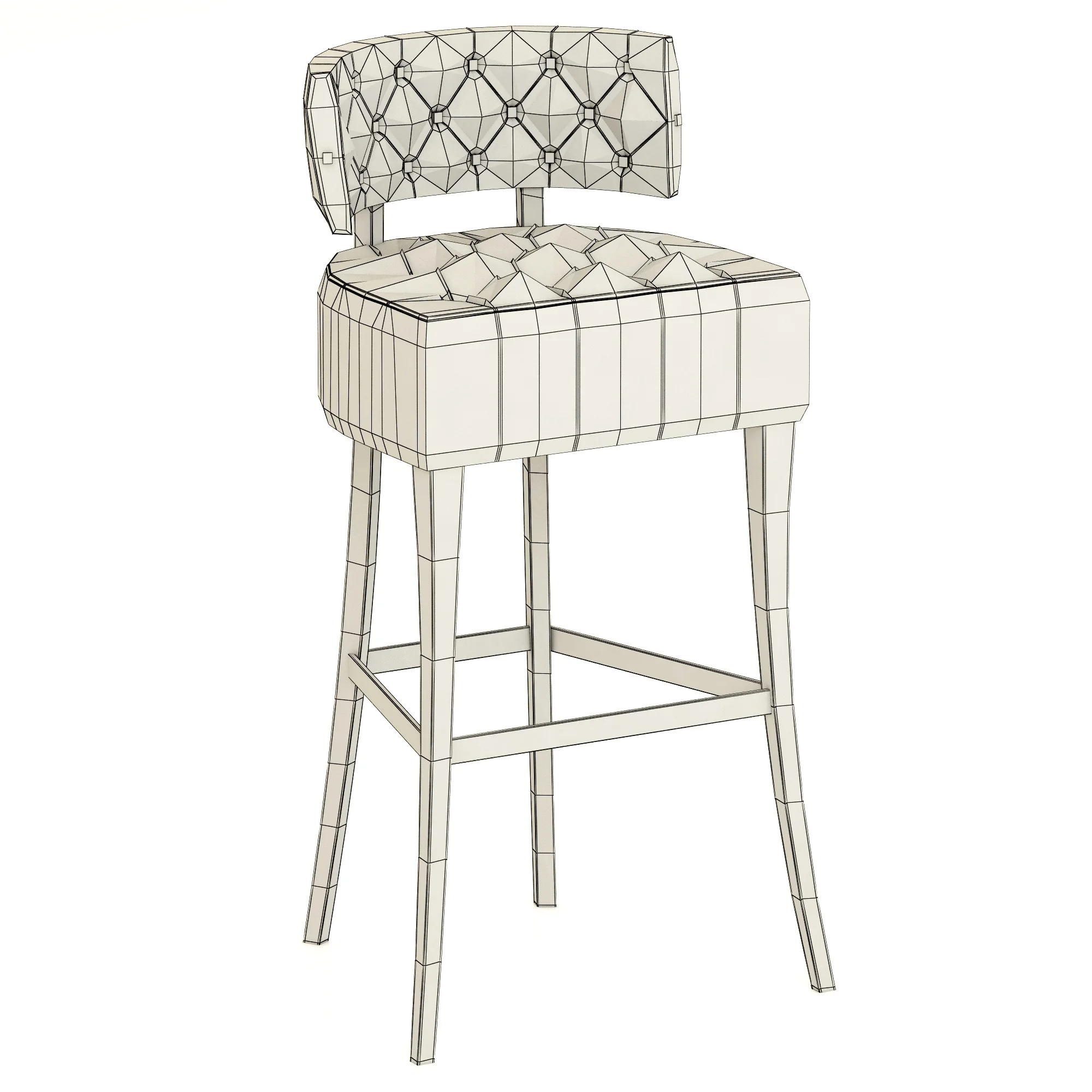Brabbu ZULU Bar Chair — 3D model preview 4