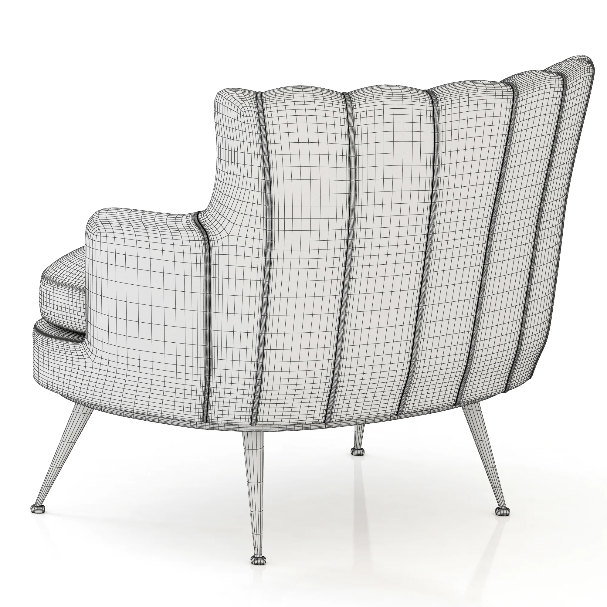 Brabbu Plum Armchair — 3D model preview 6