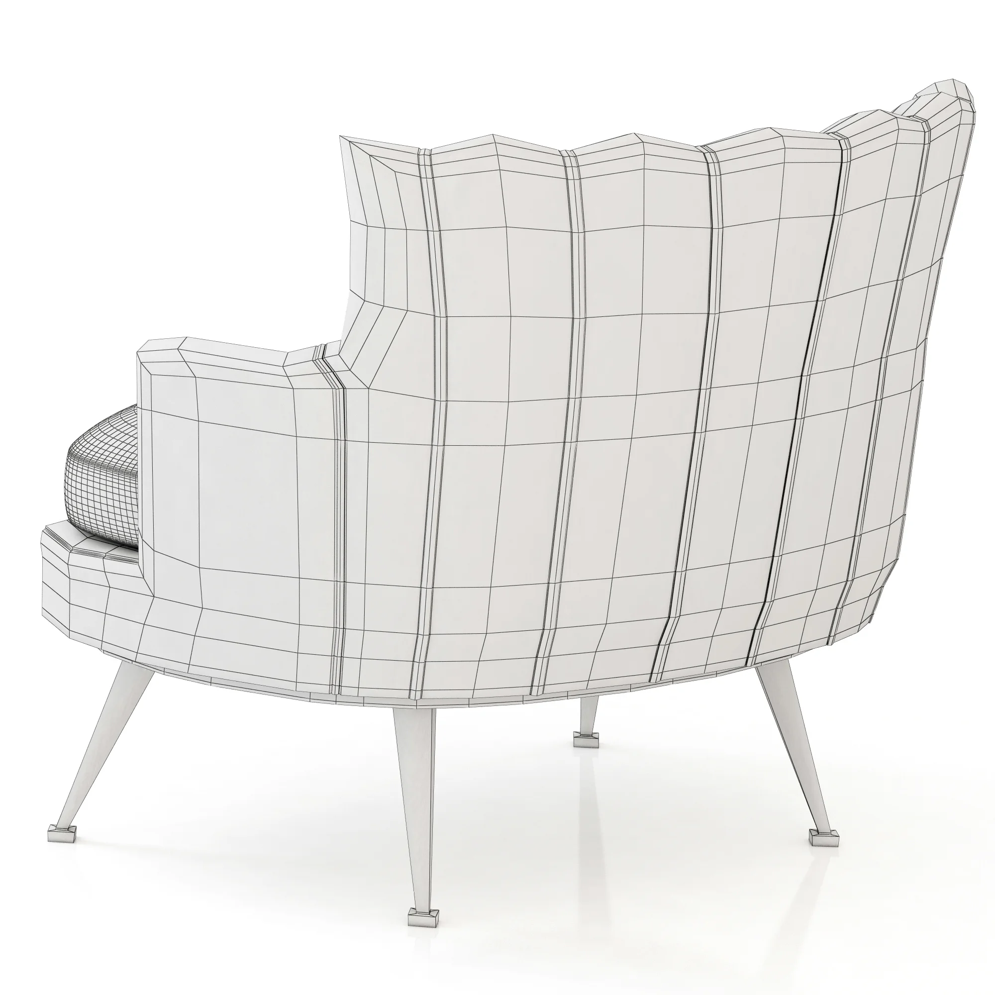 Brabbu Plum Armchair — 3D model preview 7