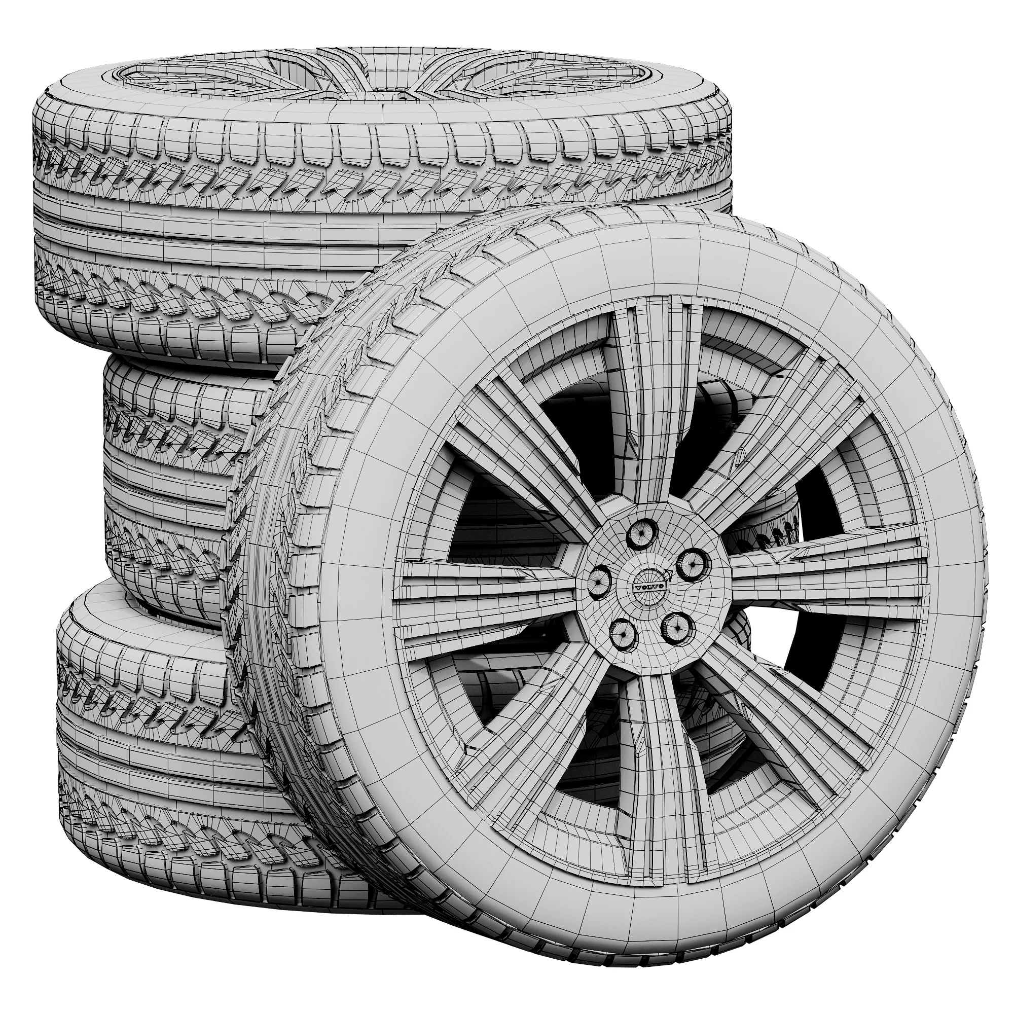 Volvo Tires 2 — 3D model preview 1