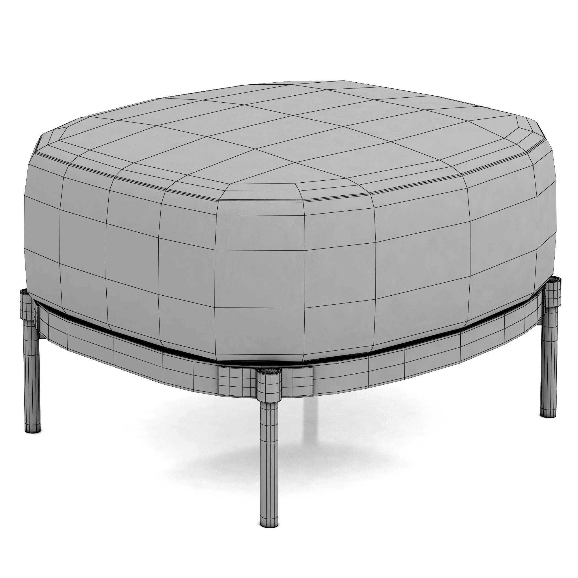 Minotti Tape Footstool — 3D model preview 7