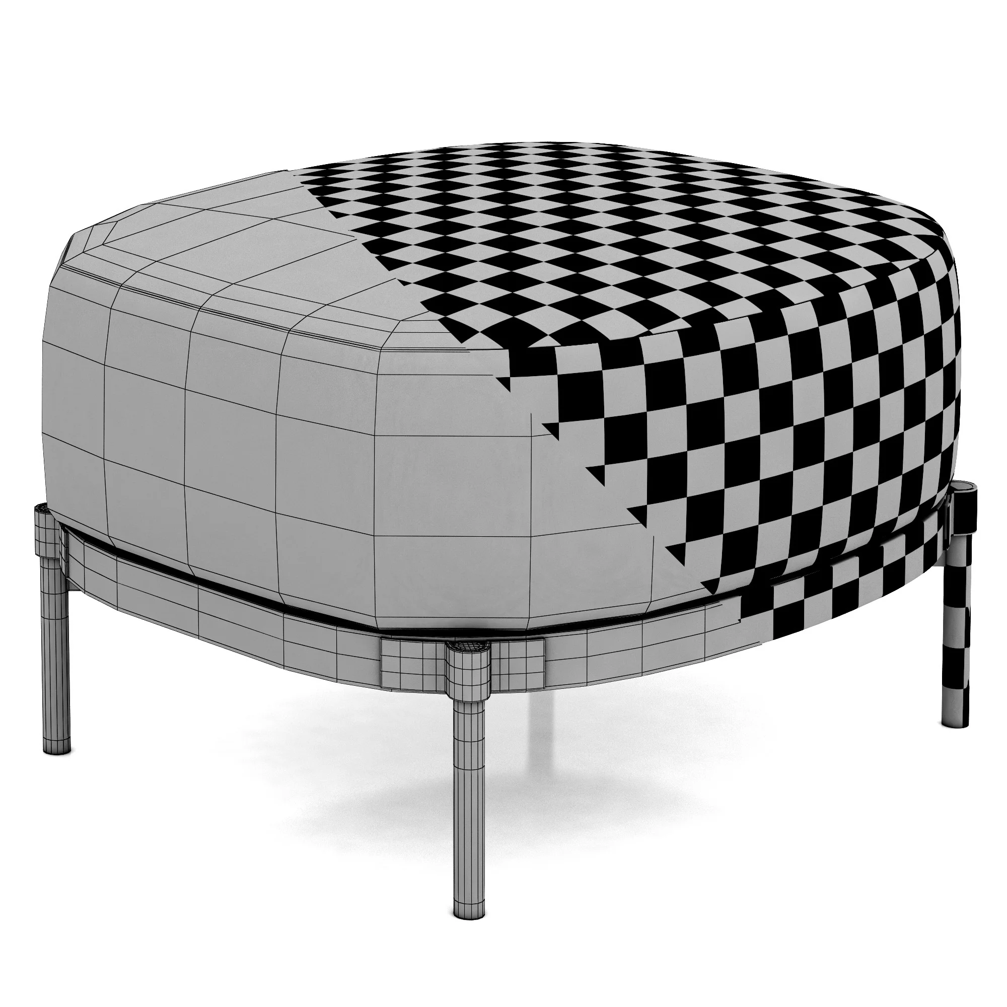 Minotti Tape Footstool — 3D model preview 8