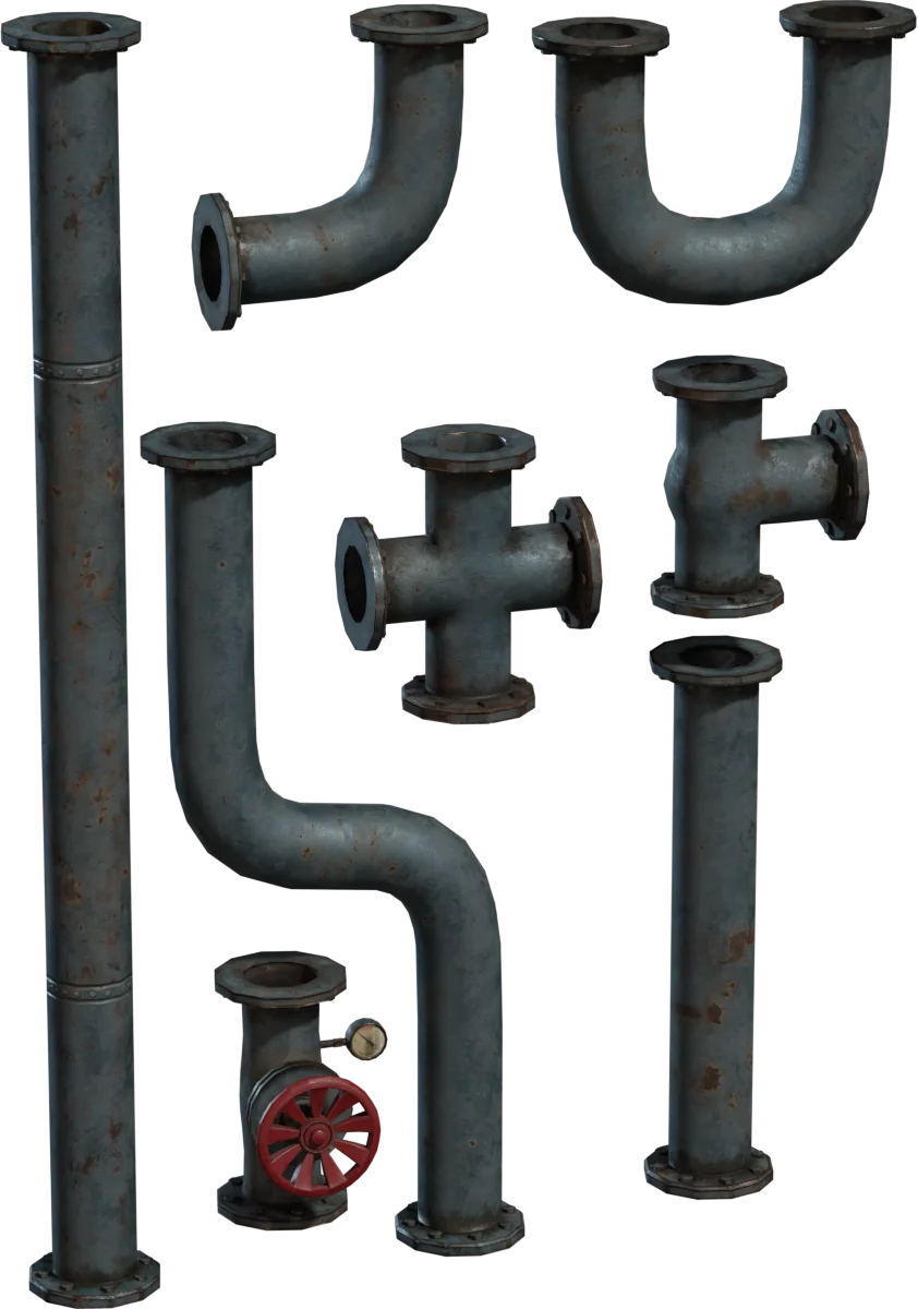 Modular Industrial Pipe Kit with Valve