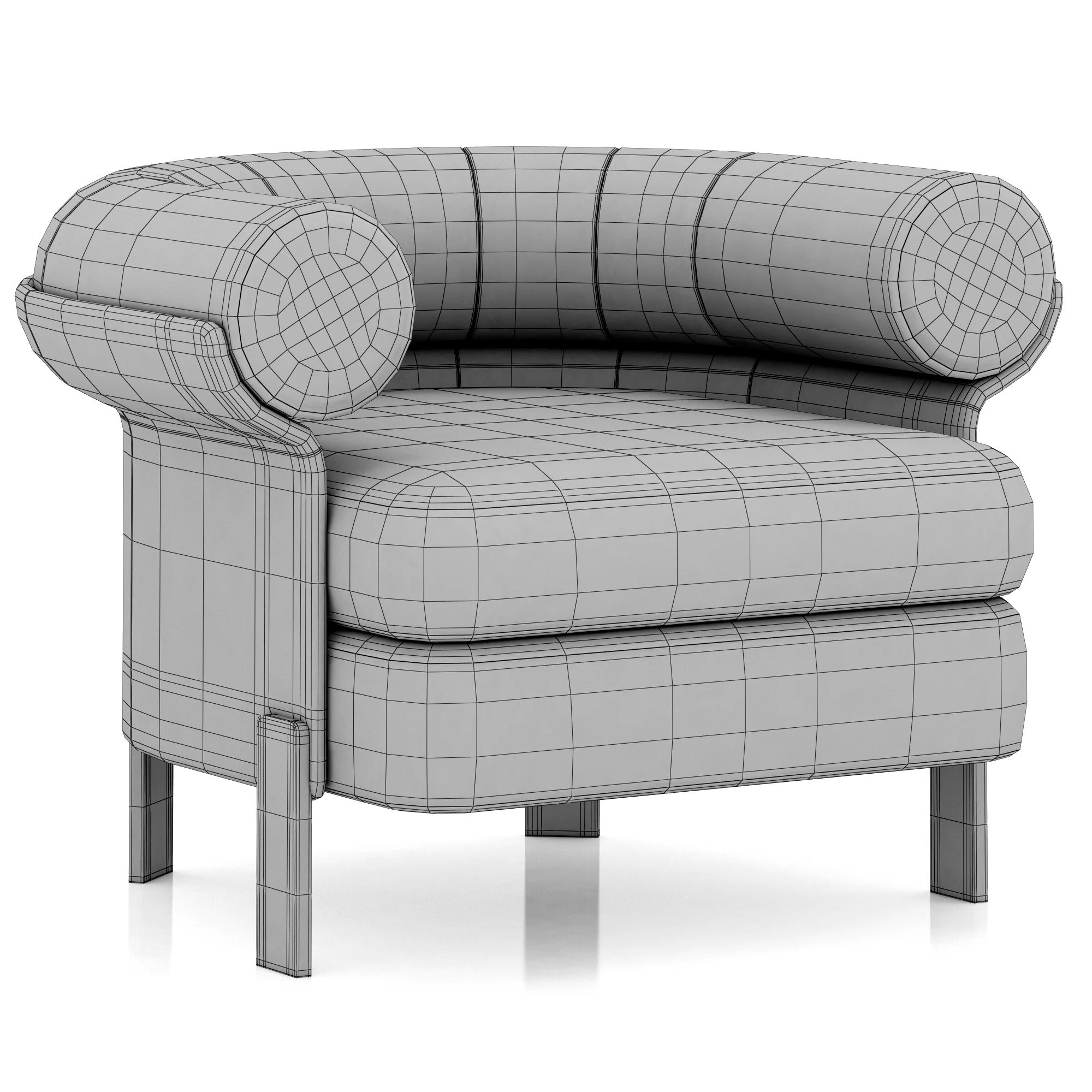 Minotti Mattia Armchair — 3D model preview 7