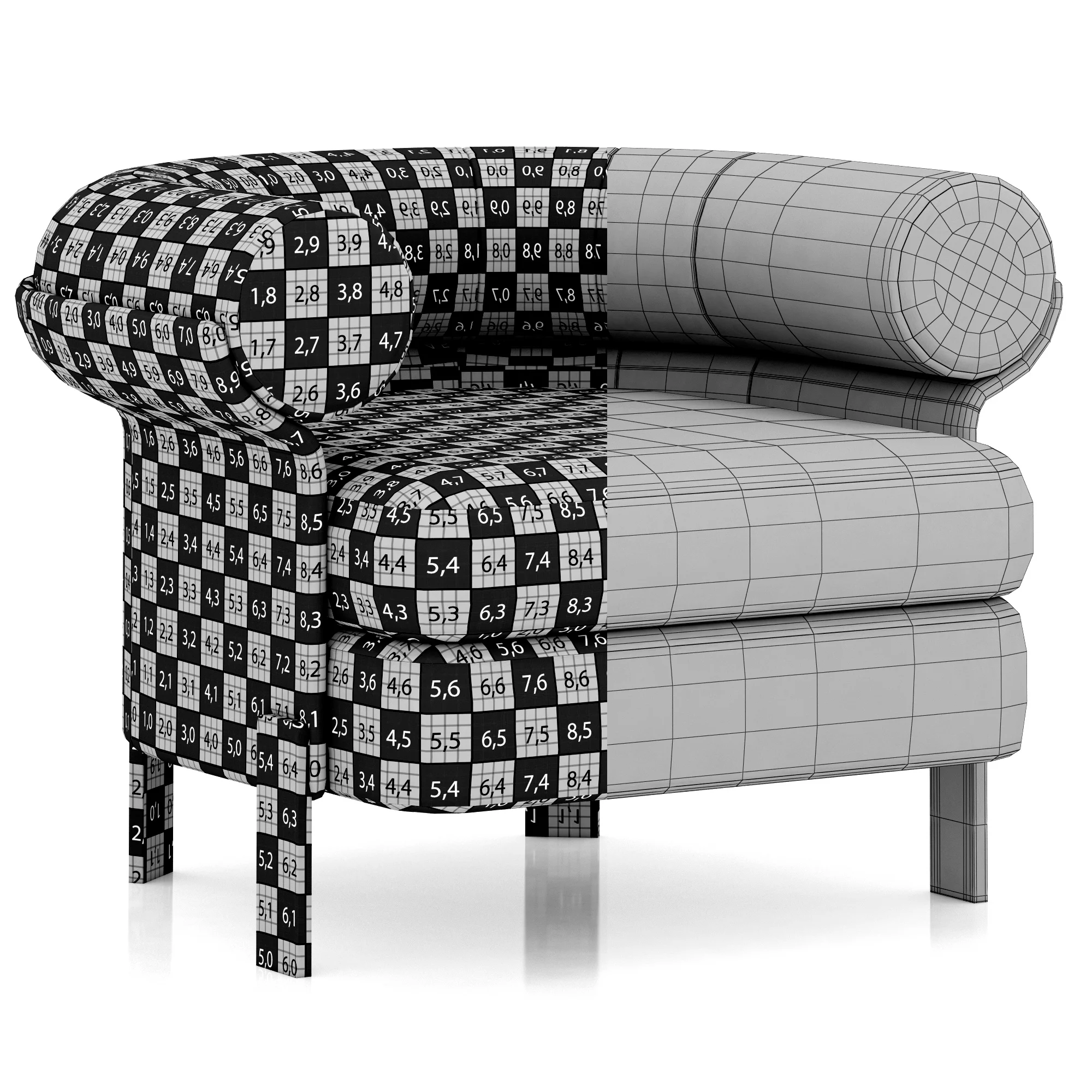 Minotti Mattia Armchair — 3D model preview 8